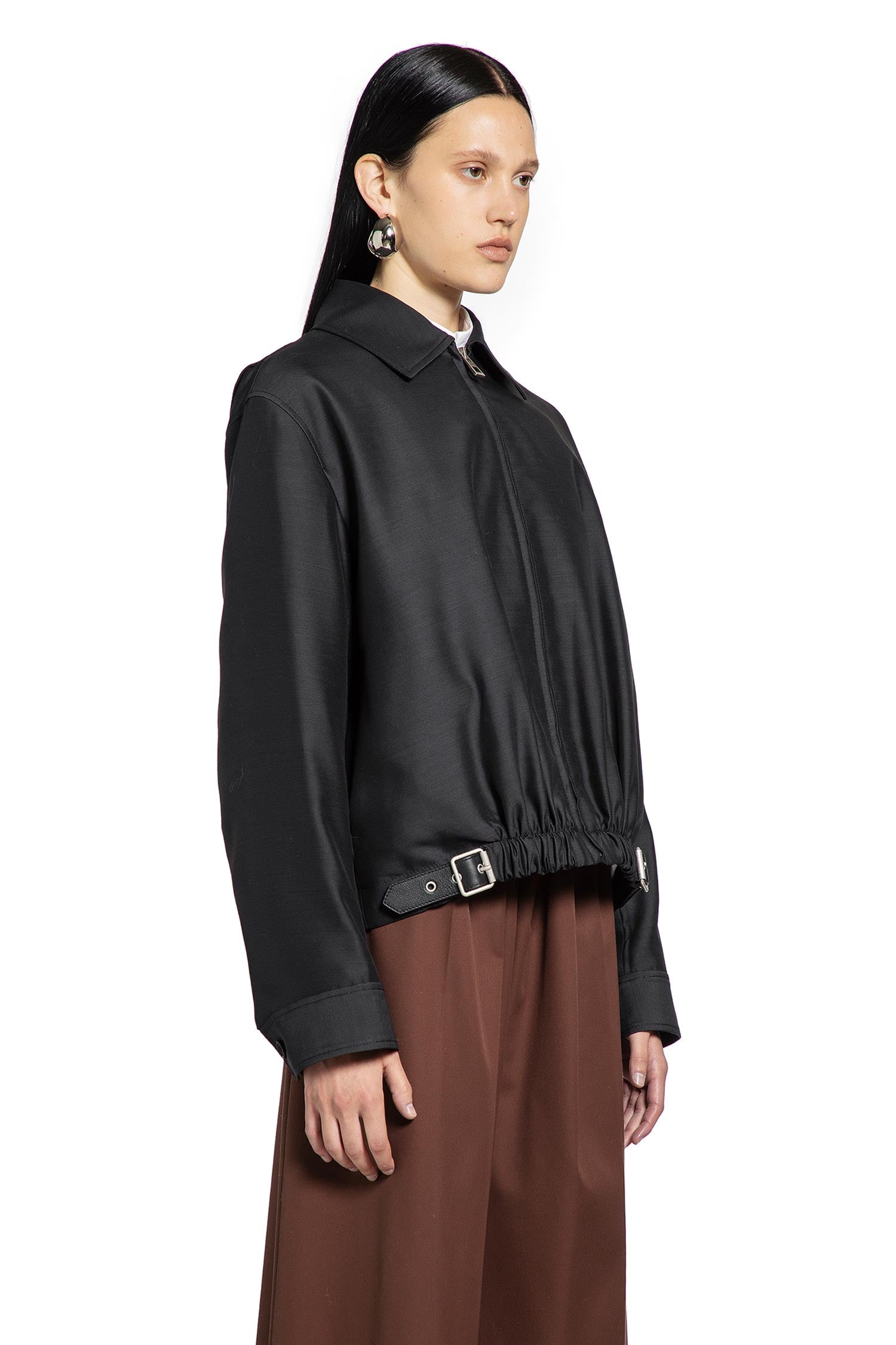 Belted Jacket in Wool and Silk - Antonioli.eu