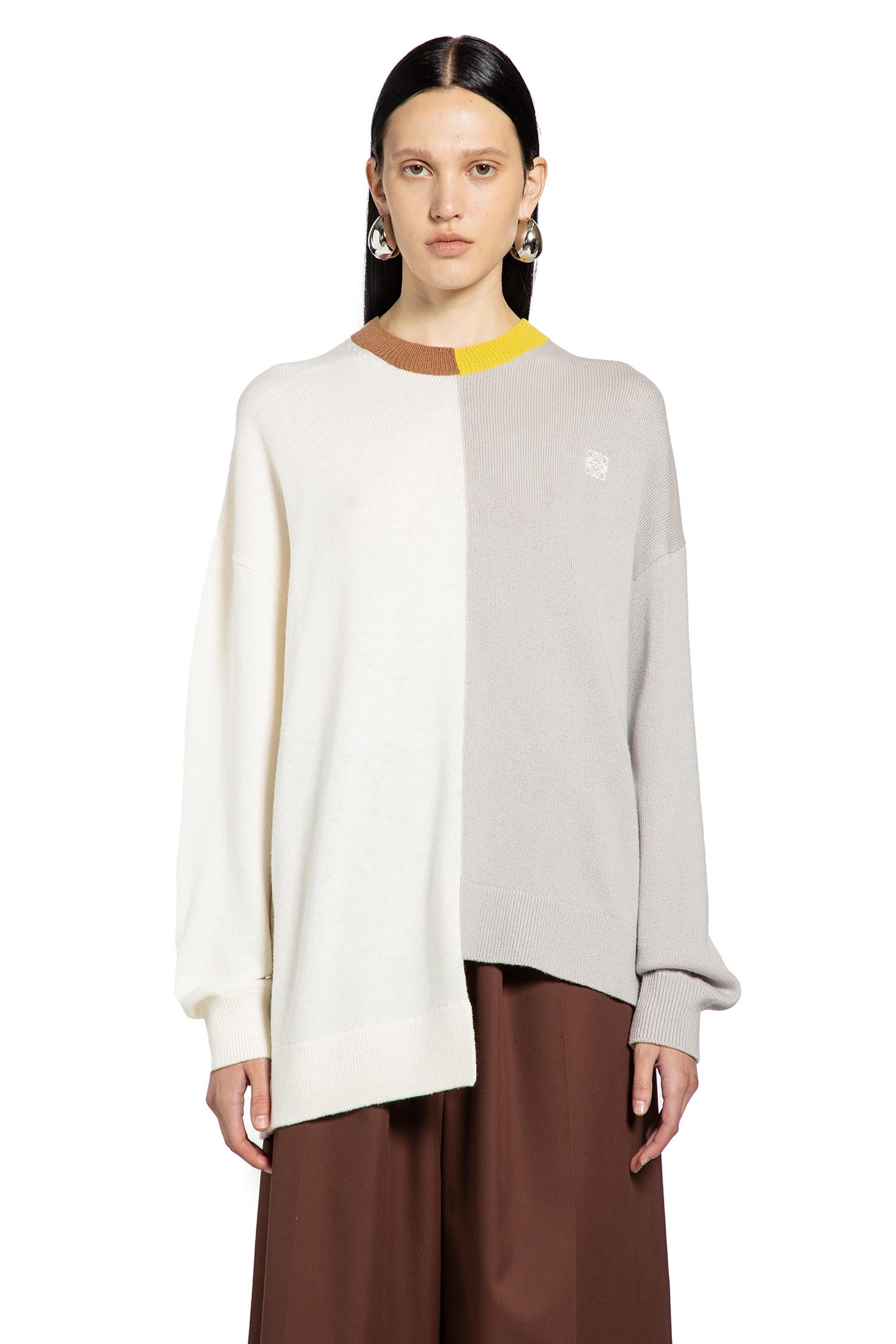 Asymmetric Sweater in Wool - Antonioli.eu