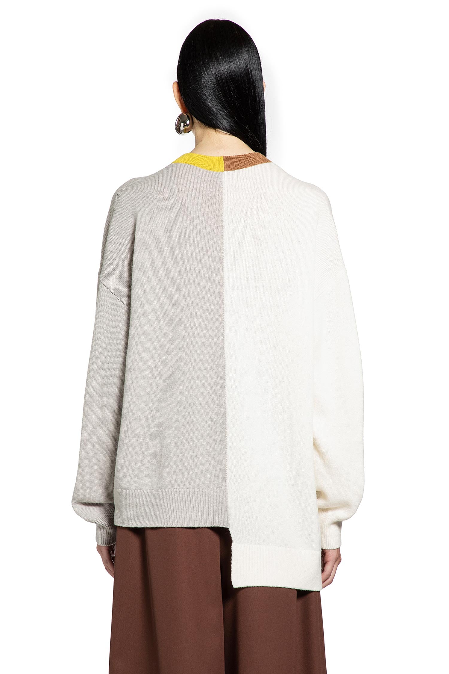 Asymmetric Sweater in Wool - Antonioli.eu