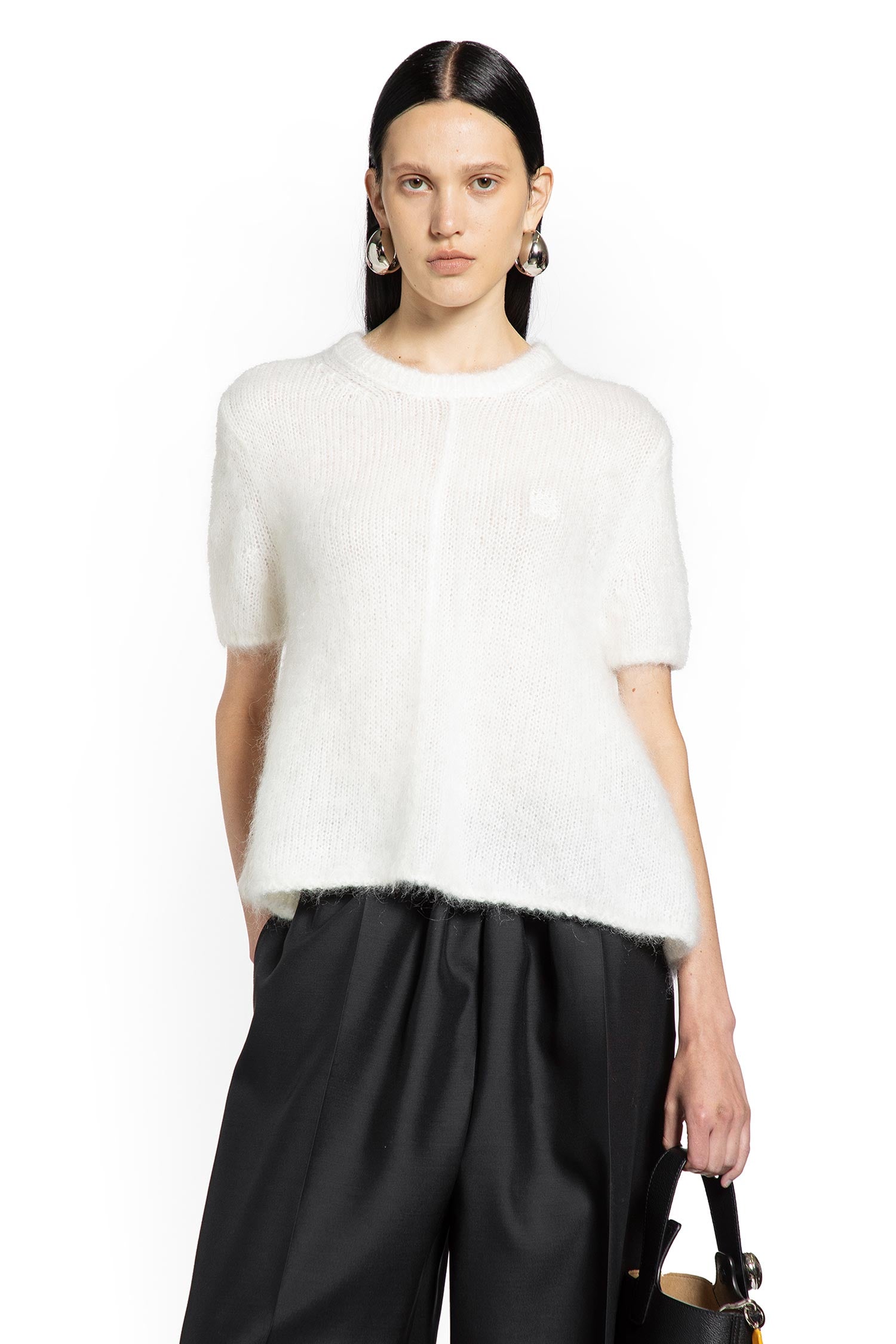 Short Sleeve Sweater in Mohair Blend - Antonioli.eu