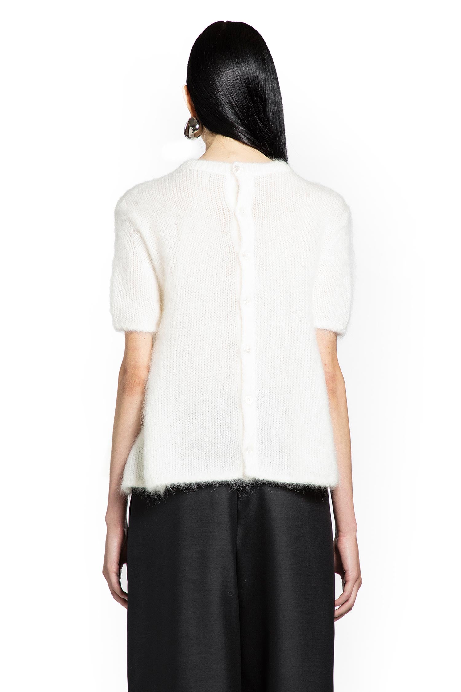 Short Sleeve Sweater in Mohair Blend - Antonioli.eu