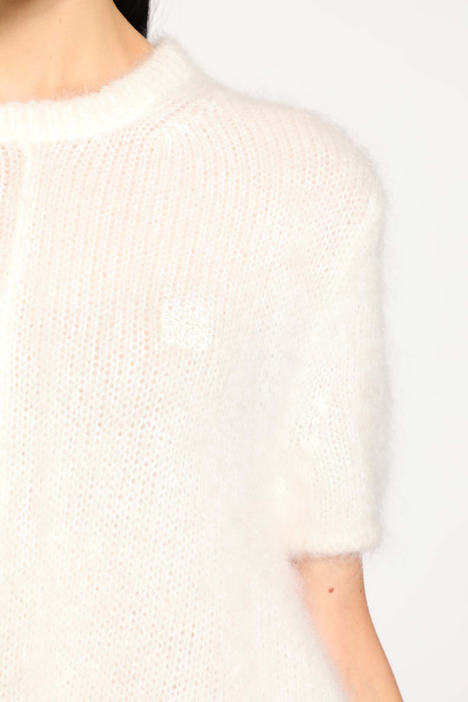 Short Sleeve Sweater in Mohair Blend - Antonioli.eu