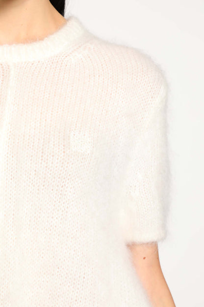 Short Sleeve Sweater in Mohair Blend - Antonioli.eu