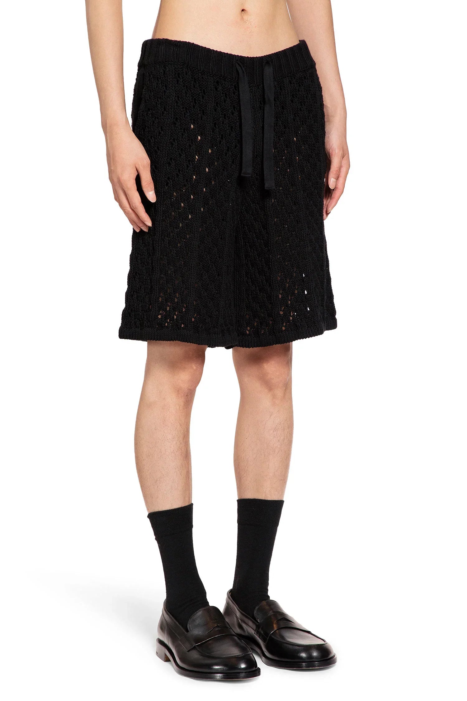 Openwork Crochet Knit Shorts - Antonioli.eu