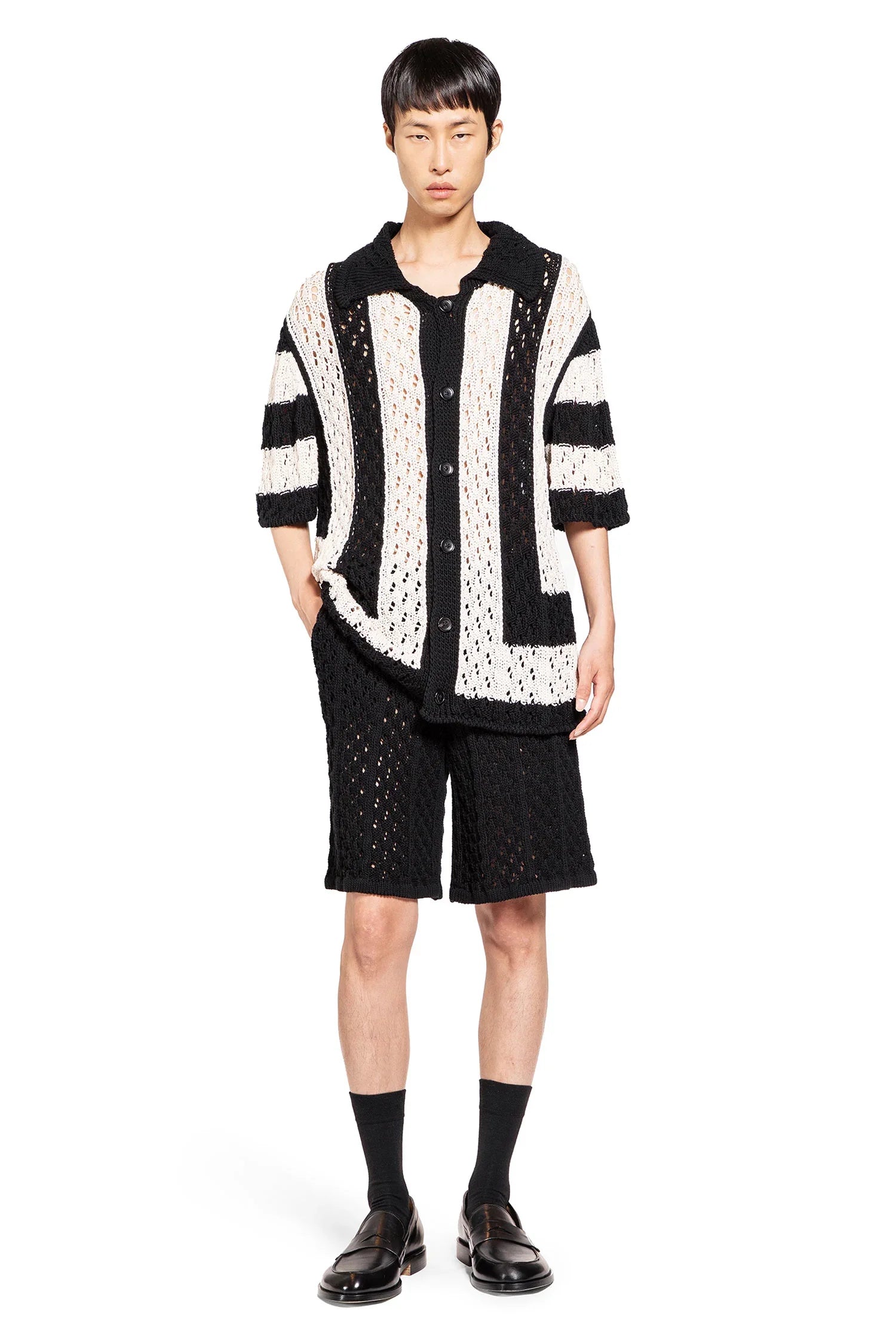 Openwork Crochet Knit Shorts - Antonioli.eu