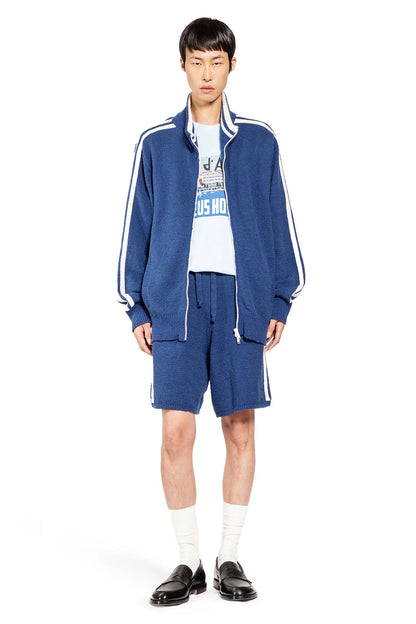 Stretch Cotton Nylon Knit Track Shorts - Antonioli.eu