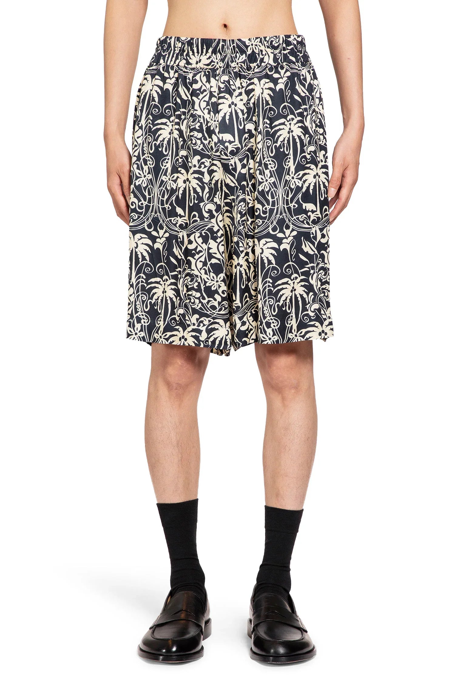 Floral Print Satin Shorts - Antonioli.eu