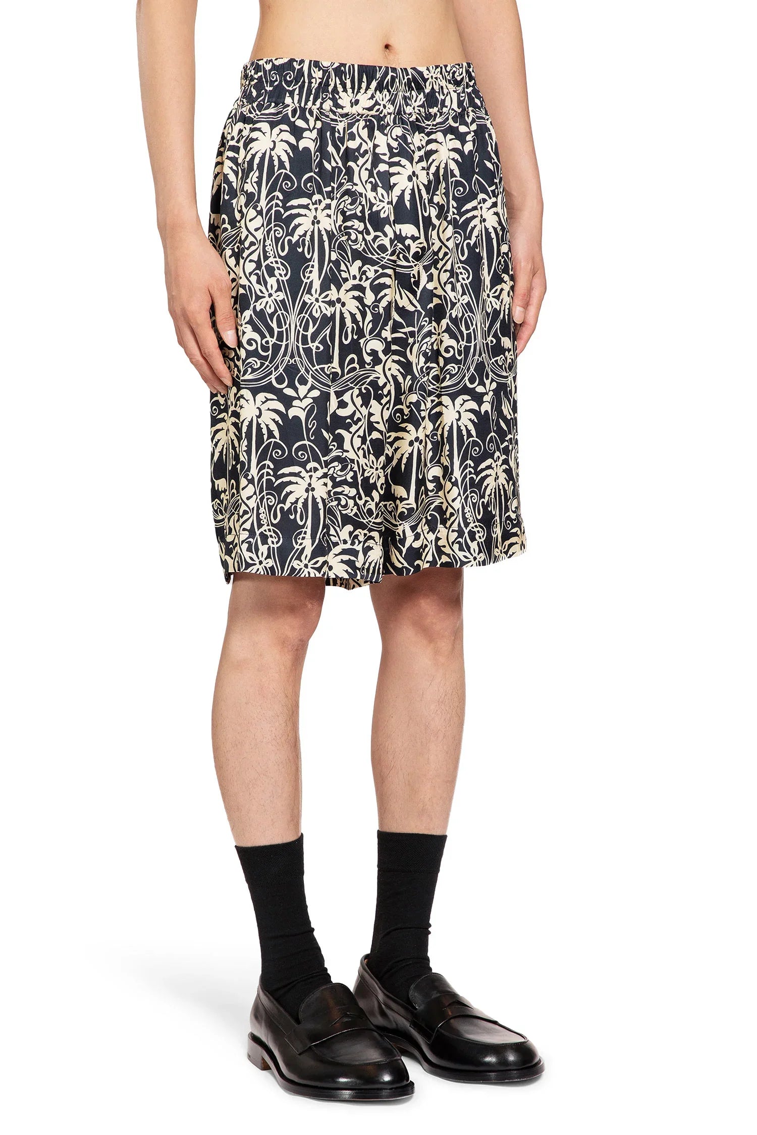 Floral Print Satin Shorts - Antonioli.eu