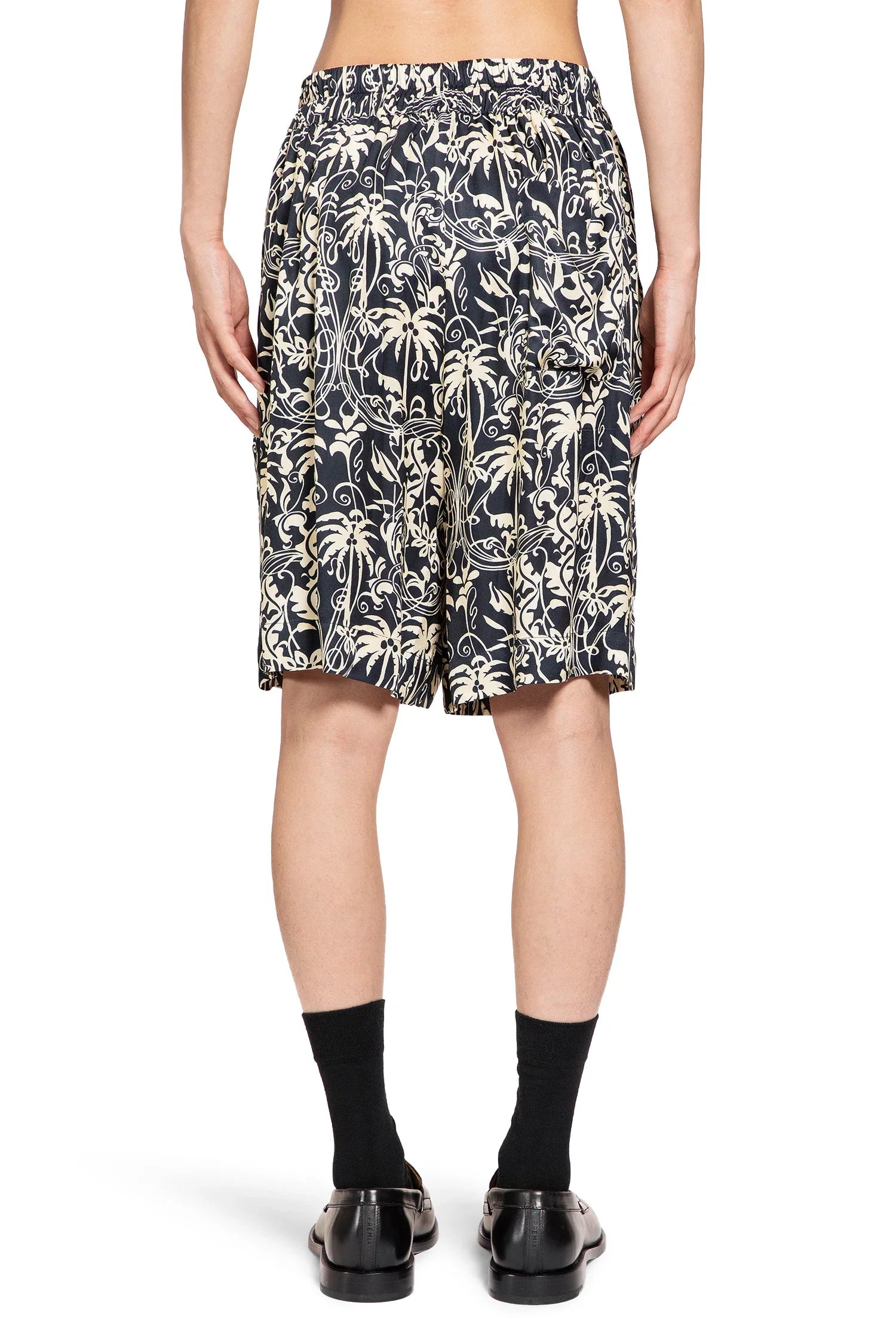 Floral Print Satin Shorts - Antonioli.eu