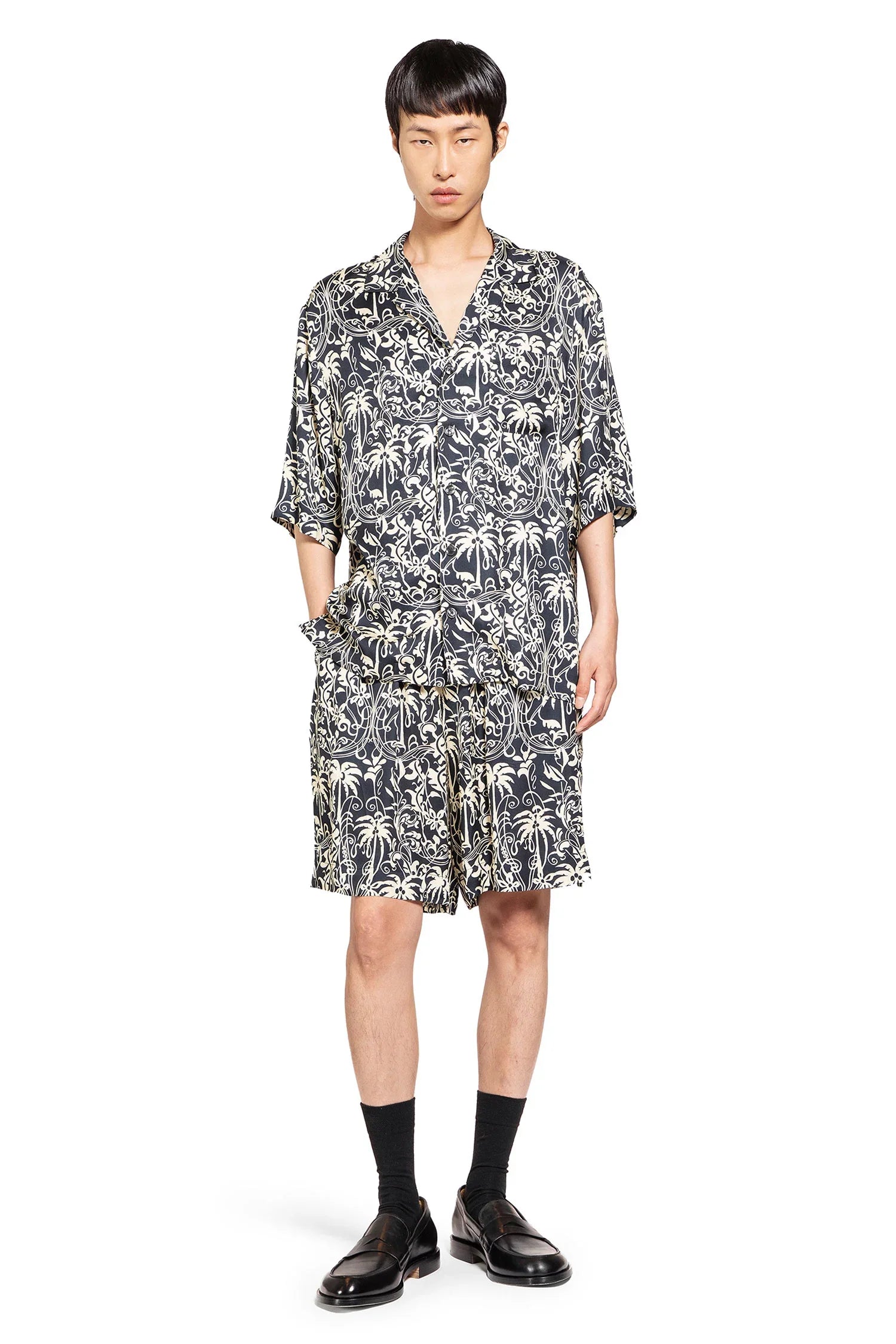Floral Print Satin Shorts - Antonioli.eu