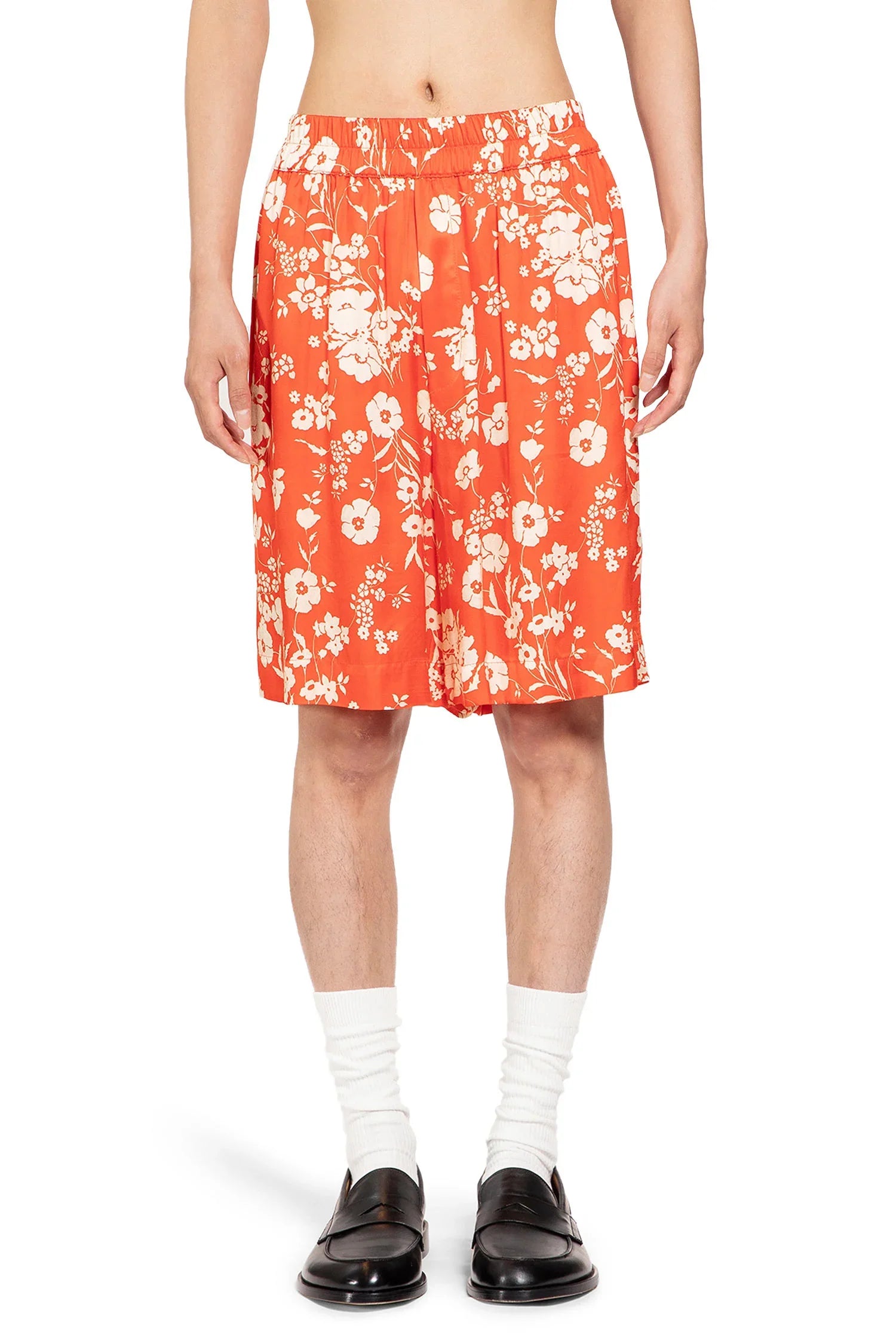 Floral Print Satin Shorts - Antonioli.eu