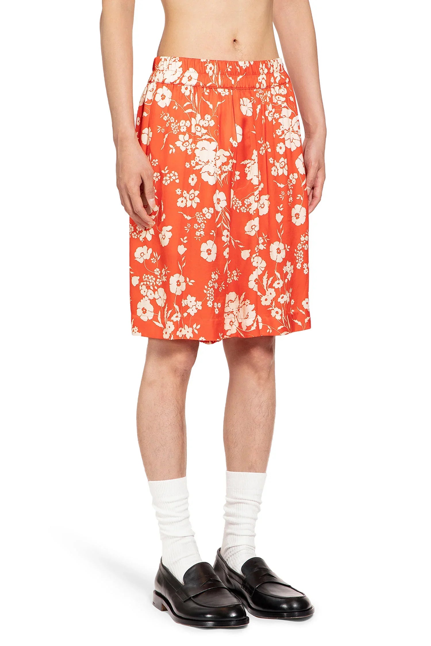 Floral Print Satin Shorts - Antonioli.eu