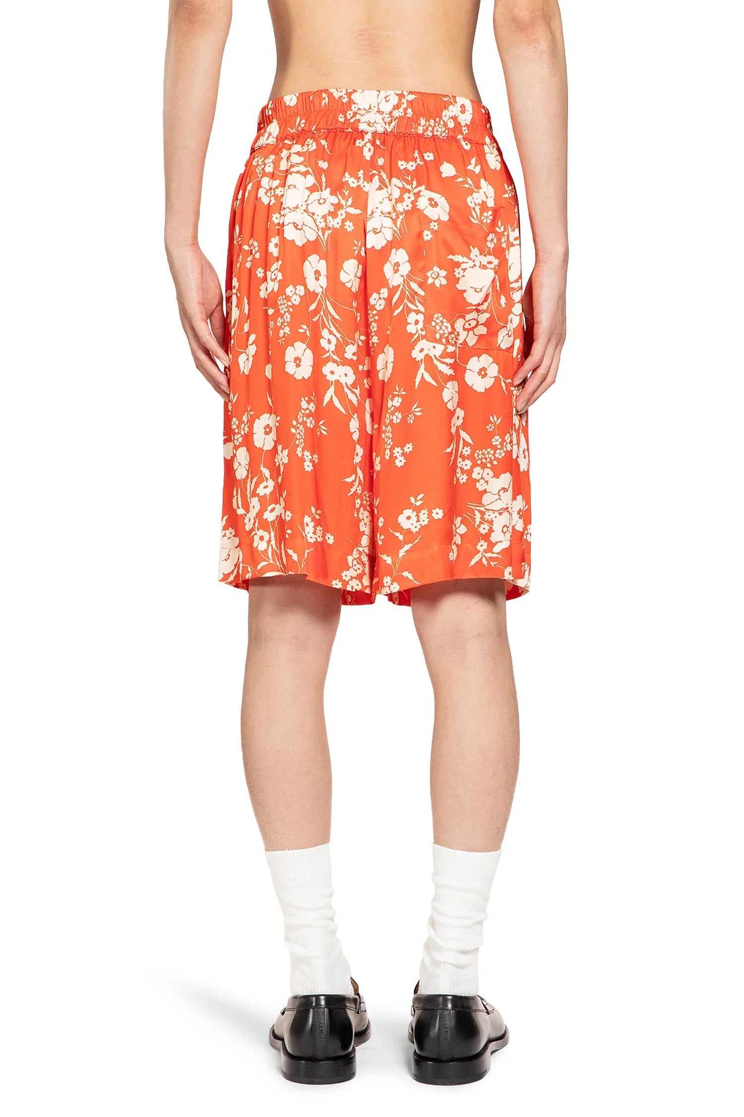 Floral Print Satin Shorts - Antonioli.eu