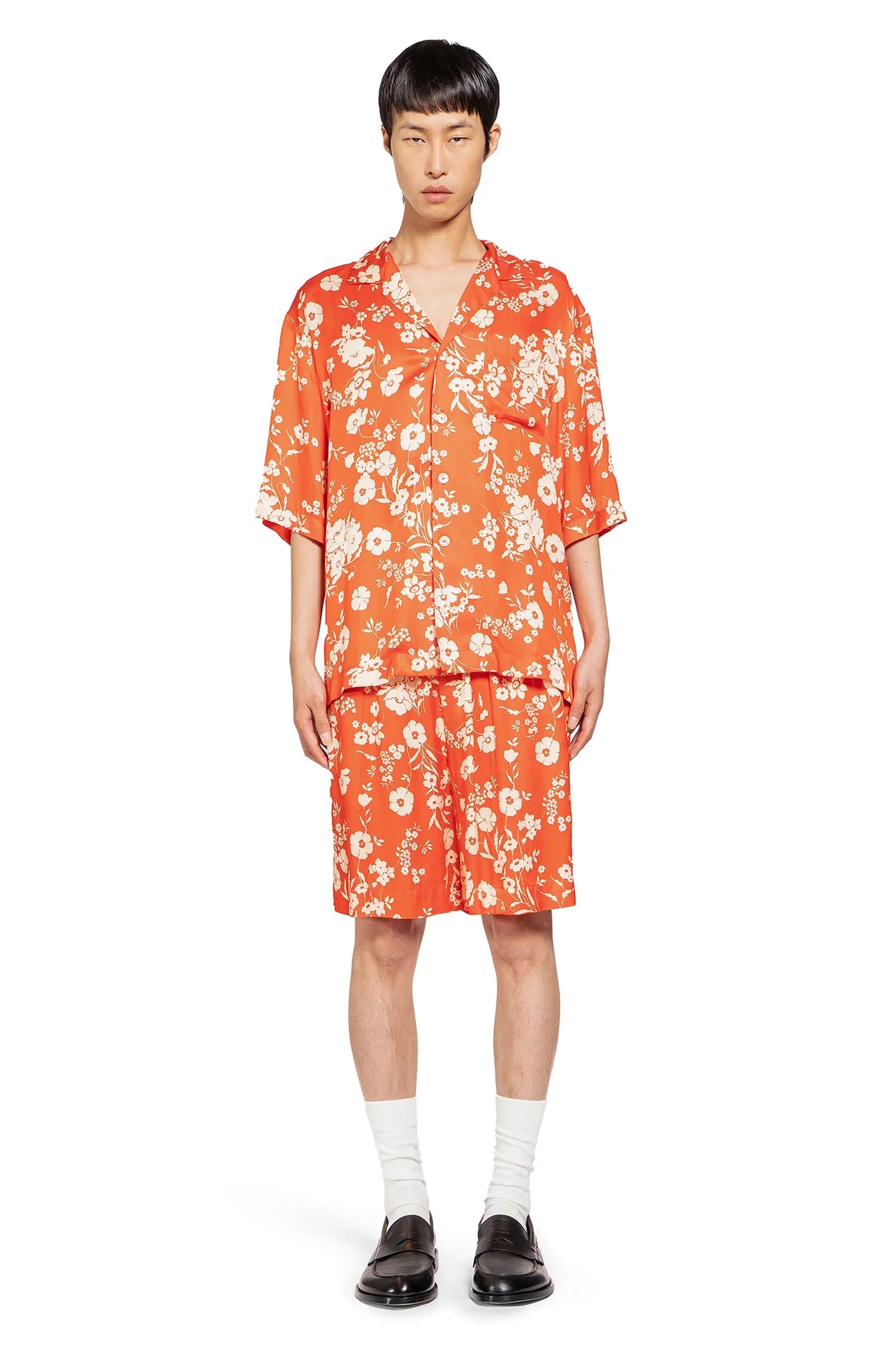 Floral Print Satin Shorts - Antonioli.eu