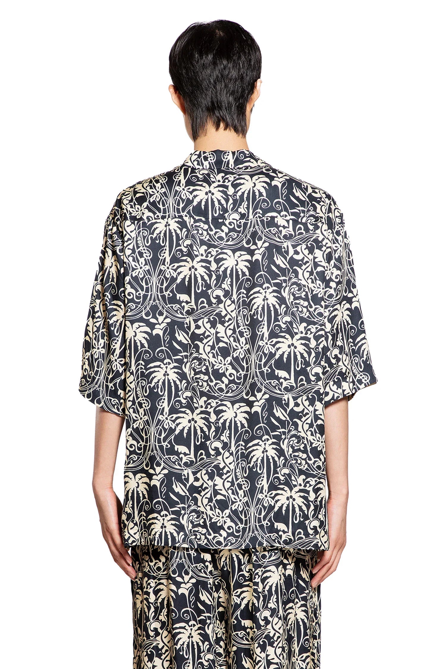 Floral Print Satin Bowling Shirt - Antonioli.eu