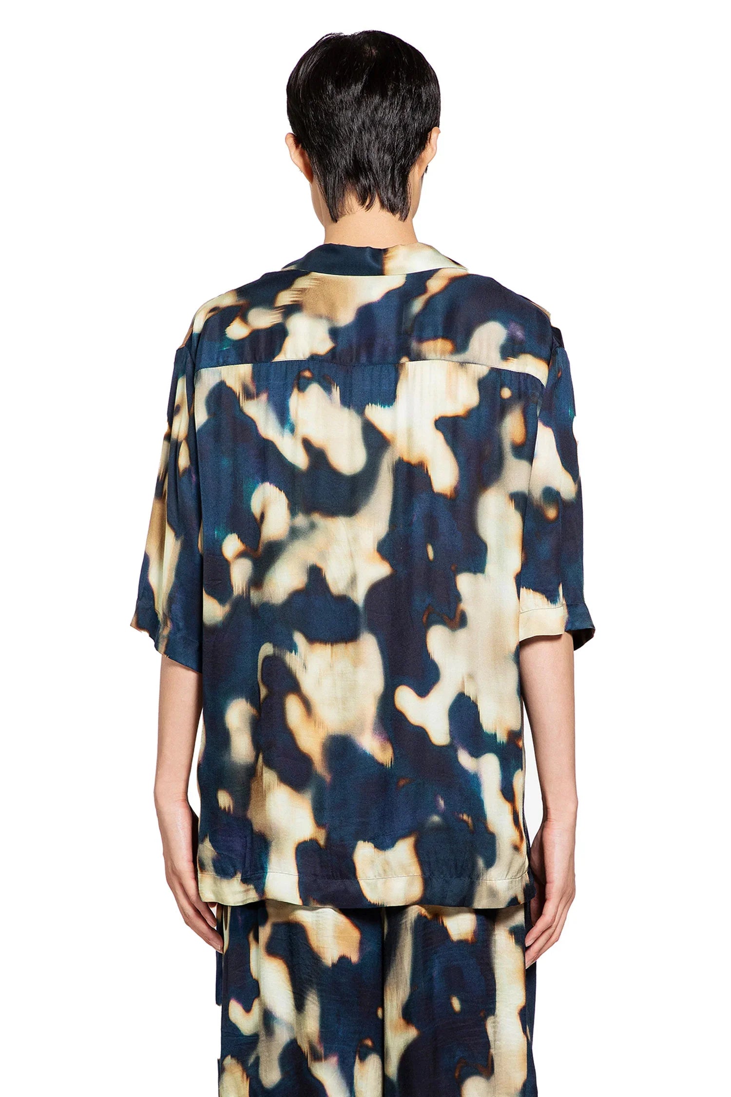 Tie Dye Viscose Bowling Shirt - Antonioli.eu