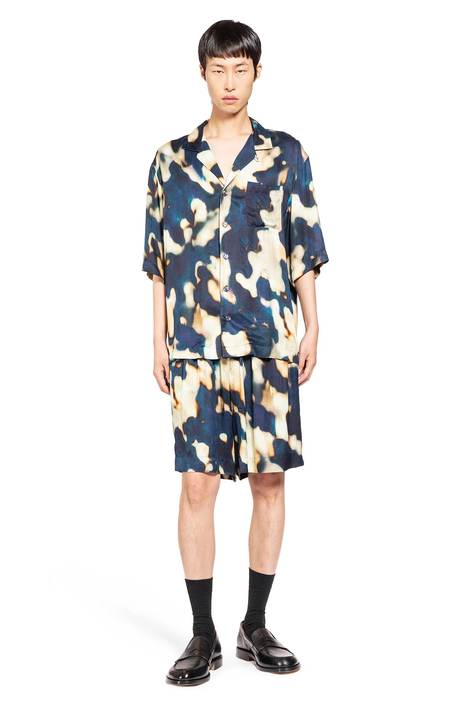 Tie Dye Viscose Bowling Shirt - Antonioli.eu