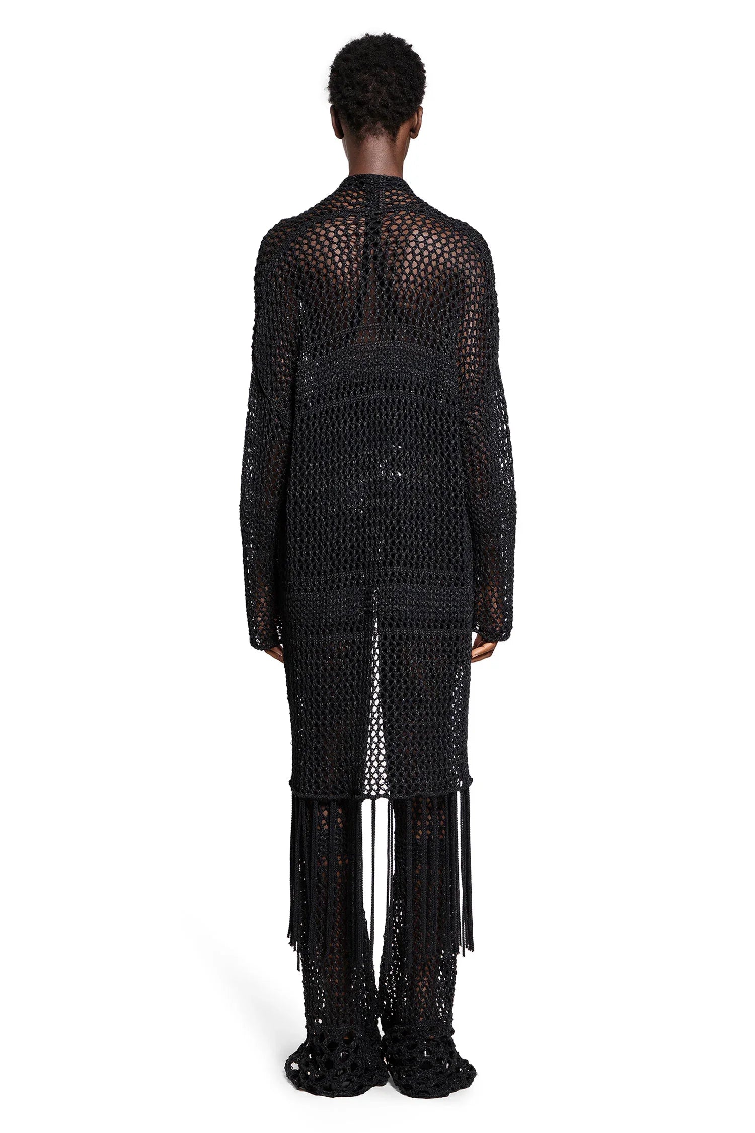 Long Crochet Knit Cardigan - Antonioli.eu