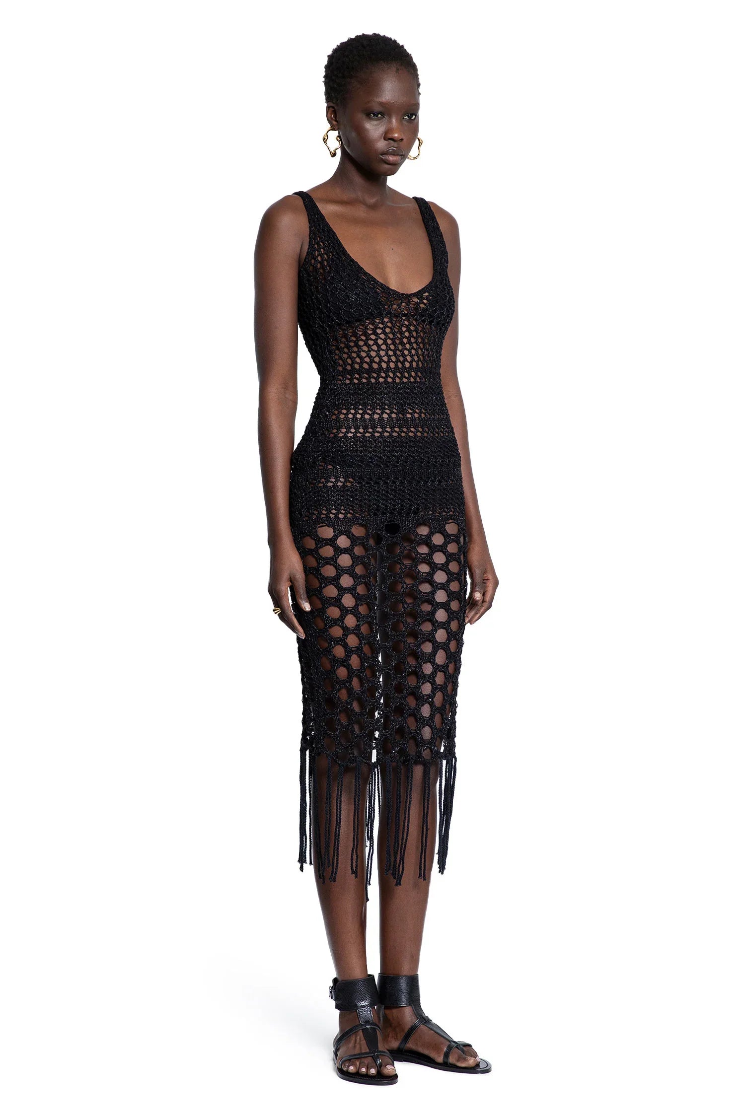 Crochet Knit Midi Dress - Antonioli.eu