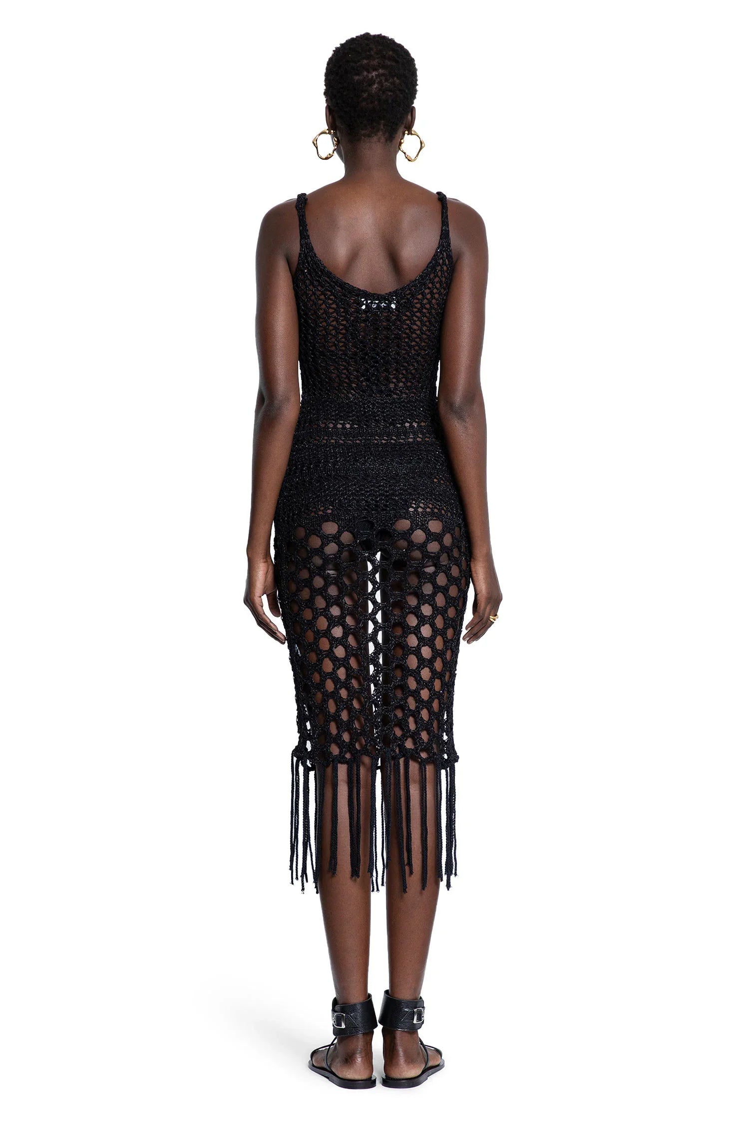 Crochet Knit Midi Dress - Antonioli.eu