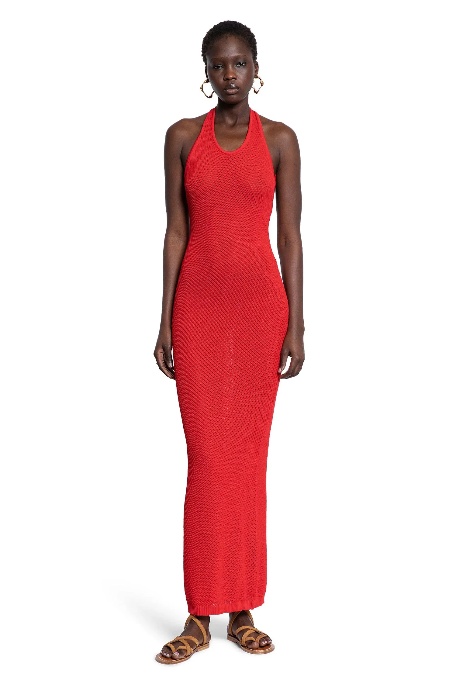 Pointelle Stitch Knit Dress - Antonioli.eu