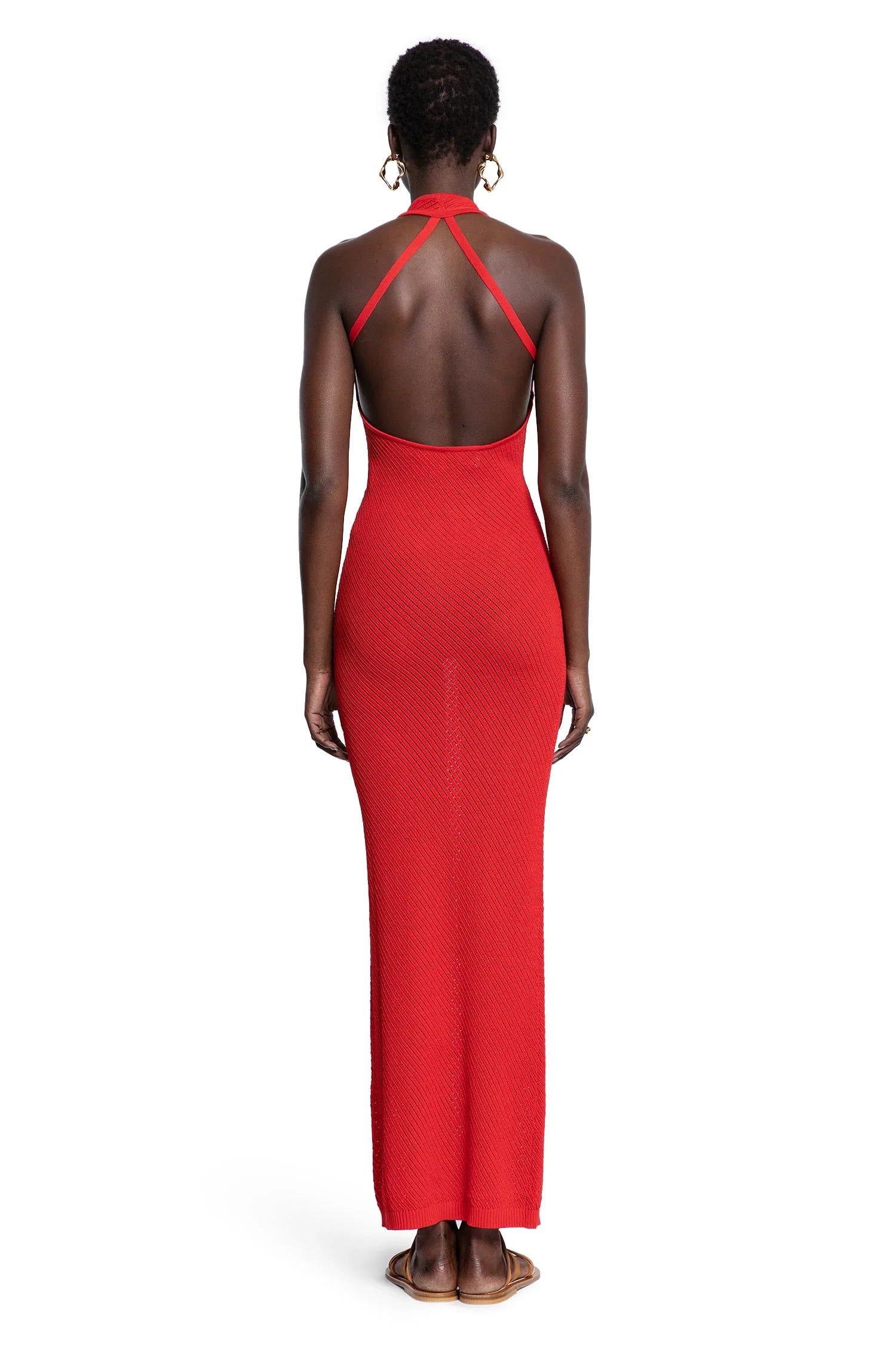 Pointelle Stitch Knit Dress - Antonioli.eu
