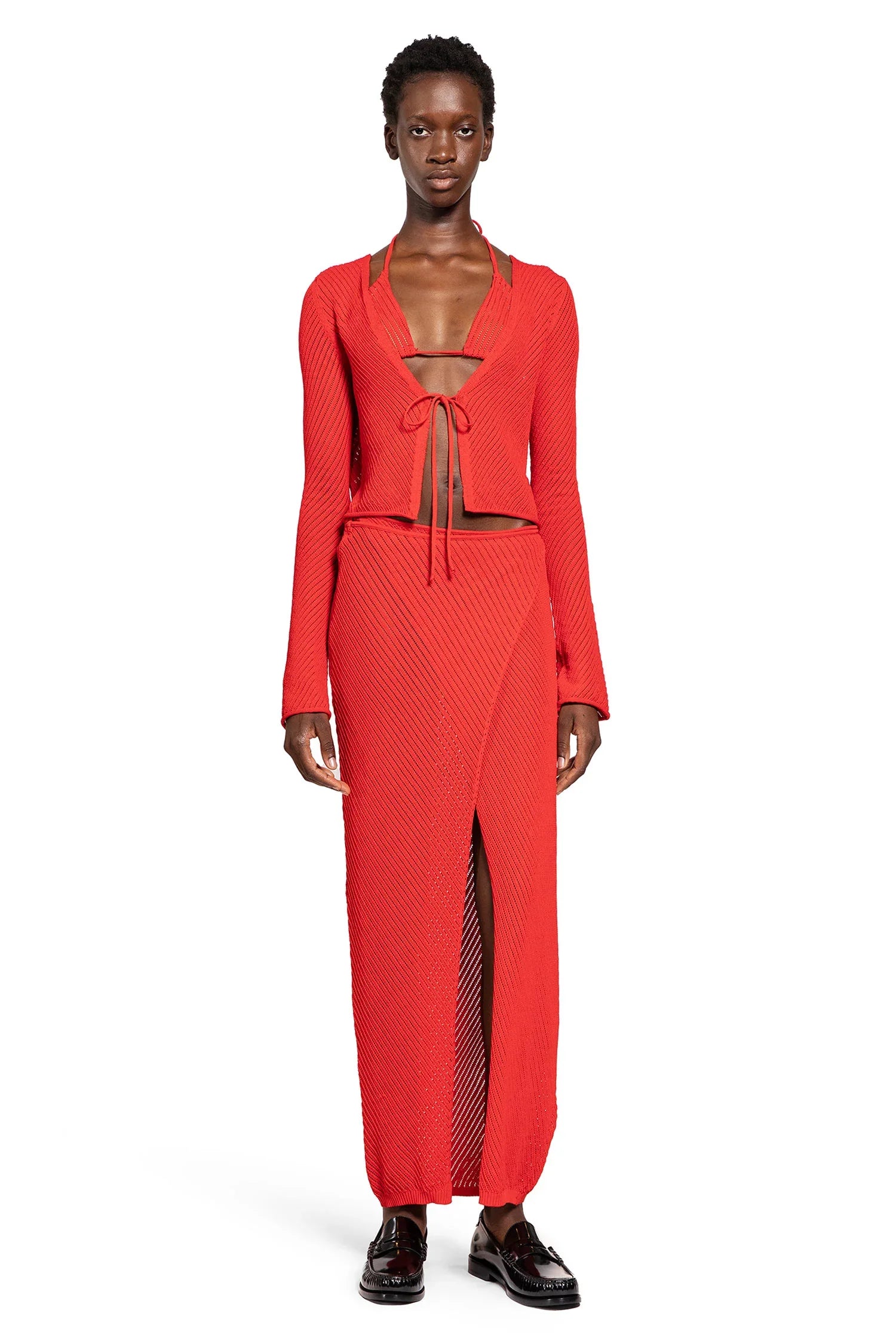 Openwork Knit Long Skirt - Antonioli.eu