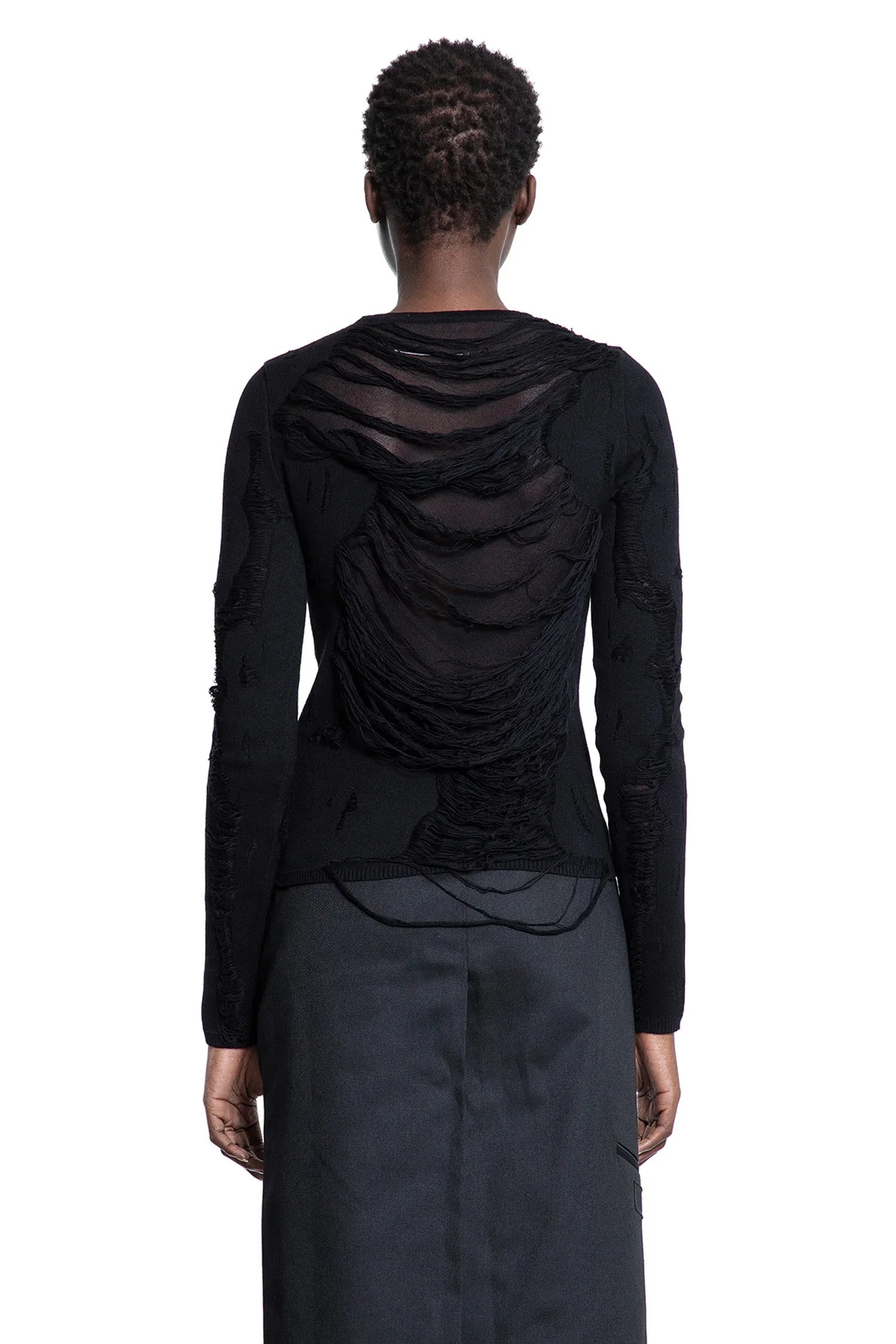 Shredded Cotton and Tulle top - Antonioli.eu