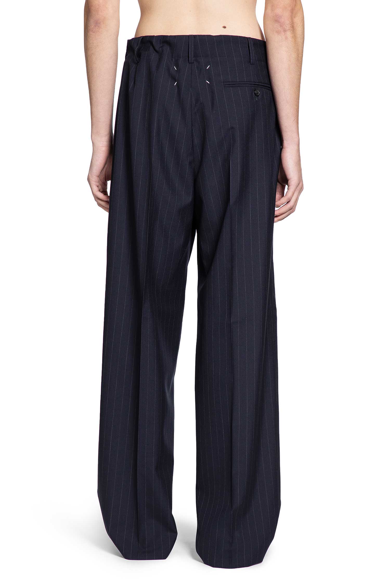 Pleated Pinstripe Pants
