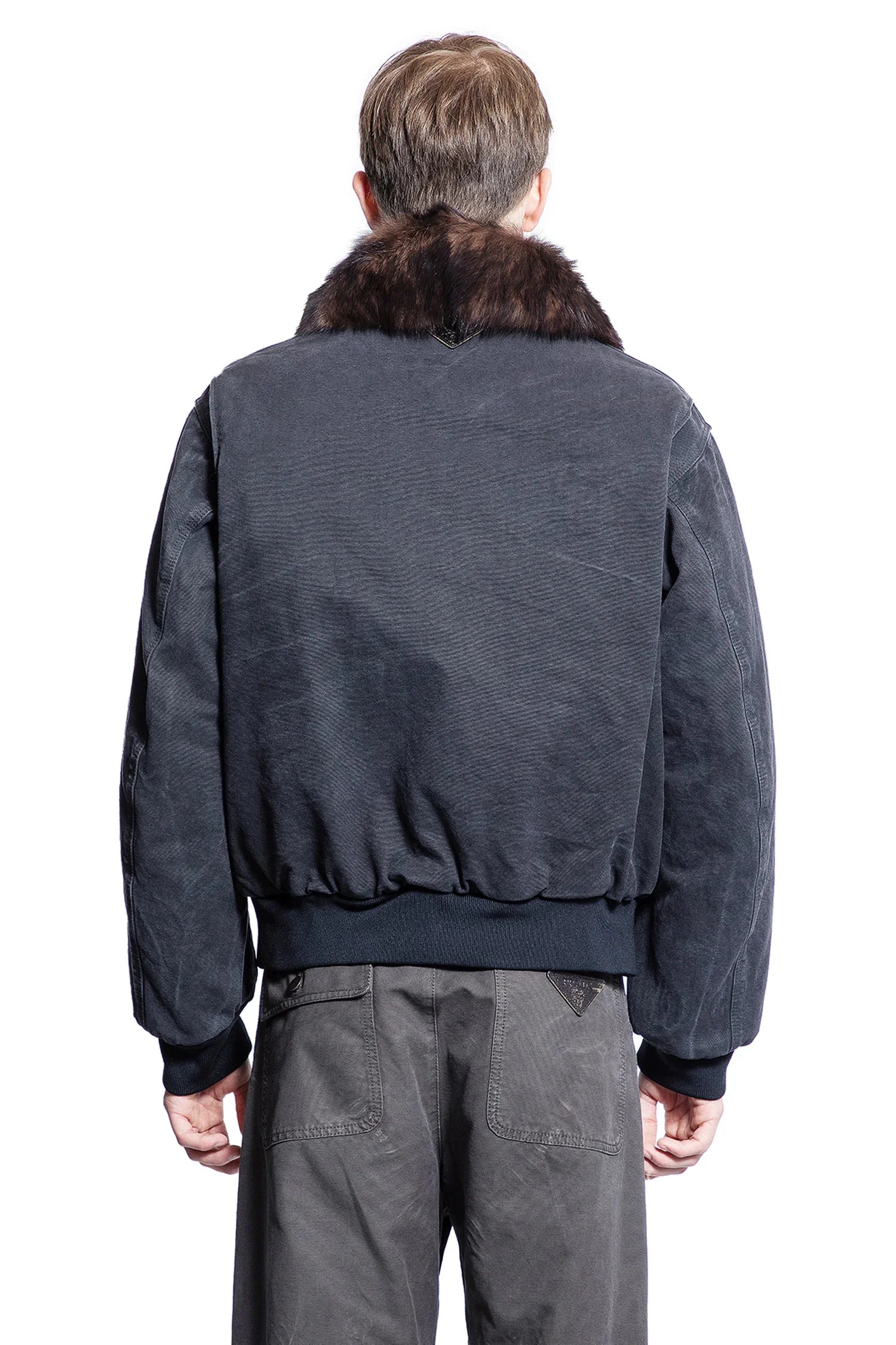 Shearling Collar Blouson Jacket - Antonioli.eu
