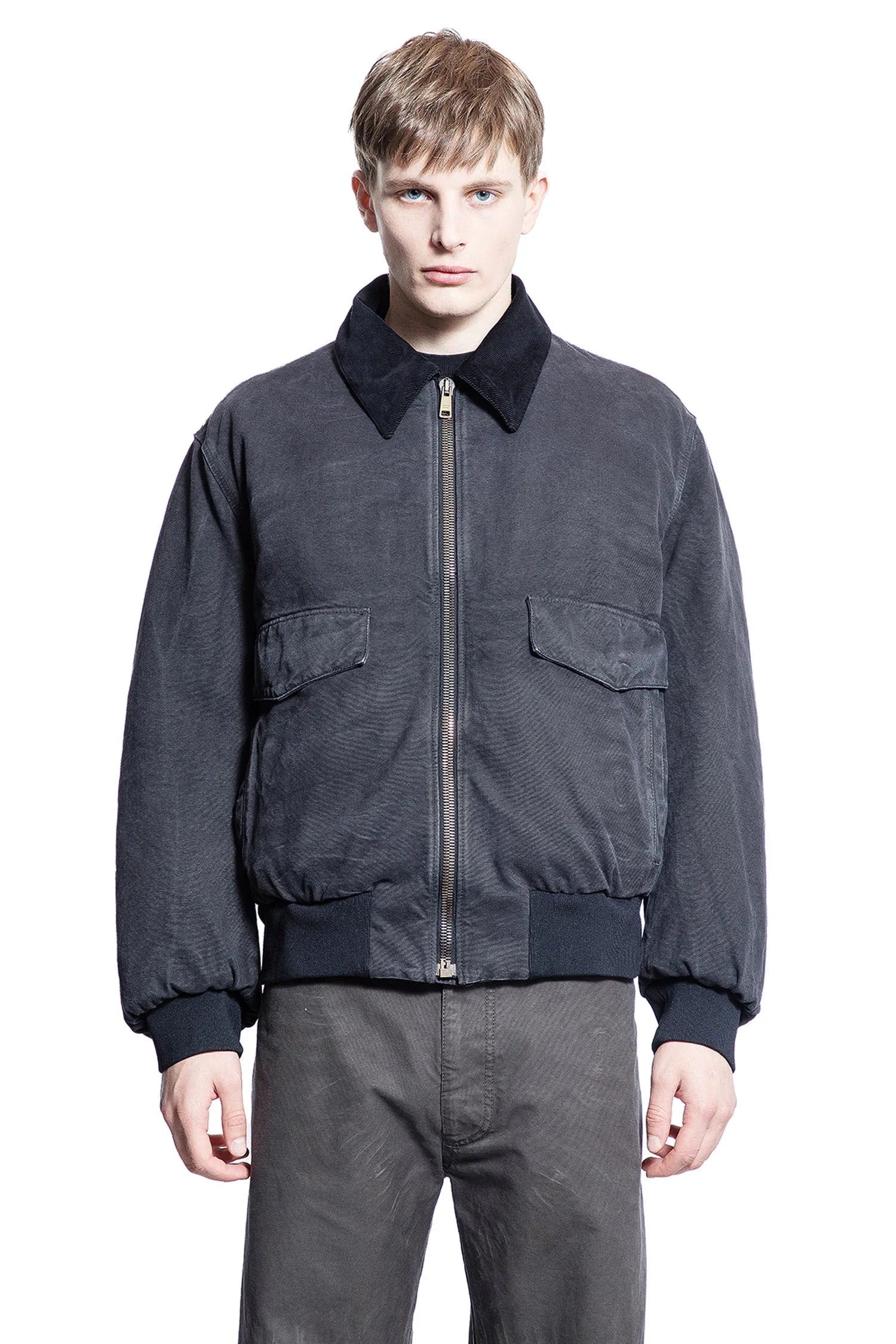 Shearling Collar Blouson Jacket - Antonioli.eu