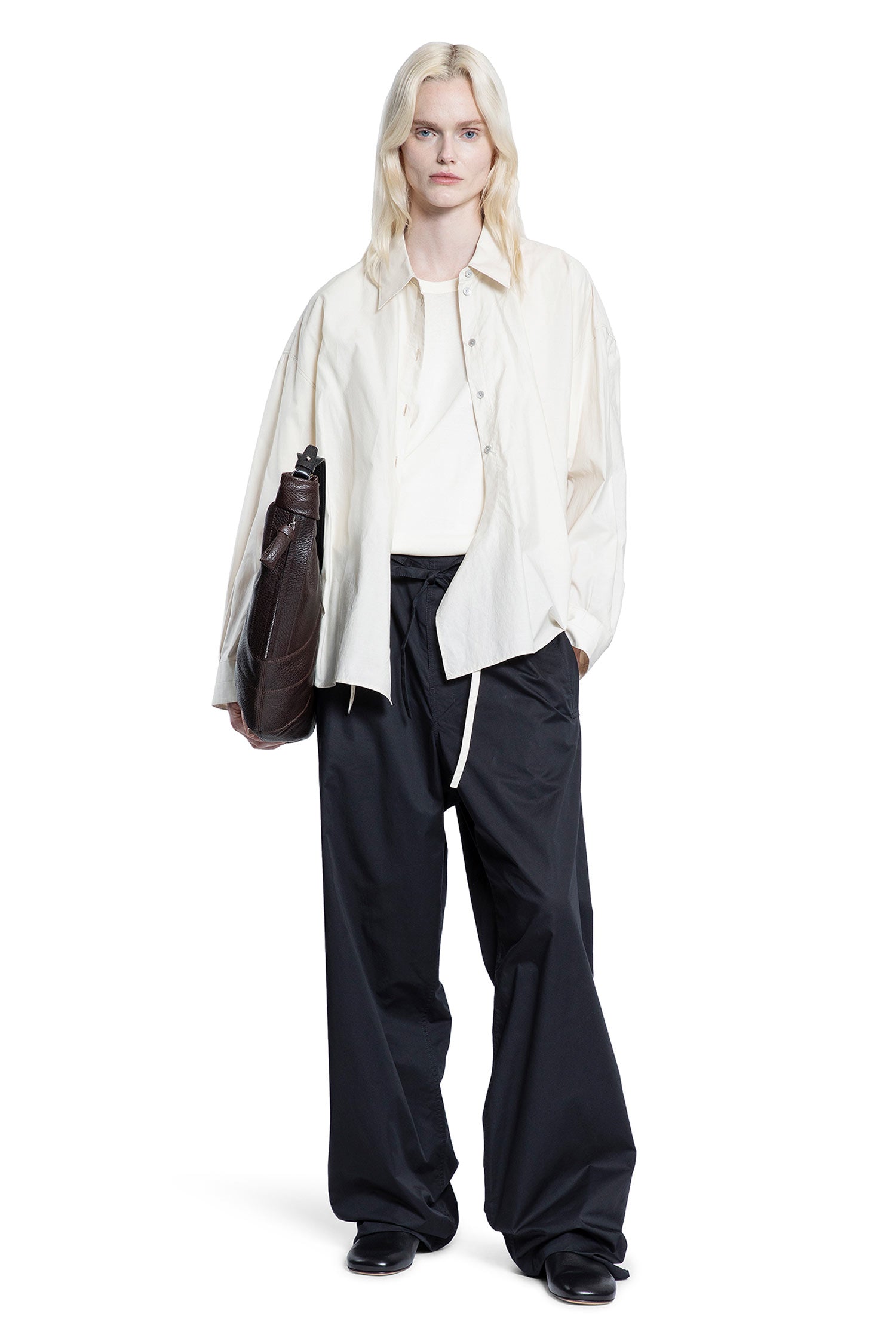Straight Collar Twisted Shirt - Antonioli.eu