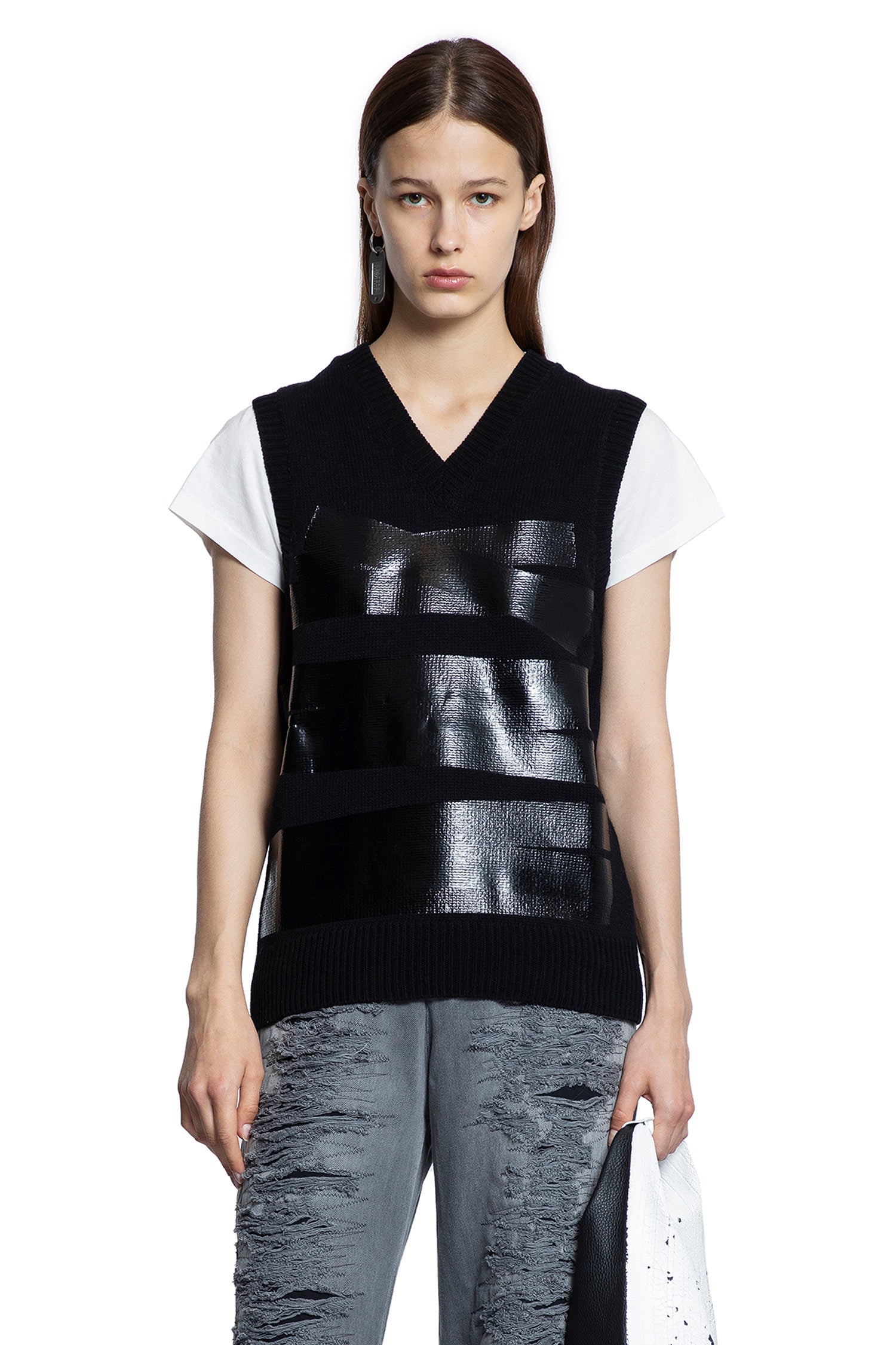 Taped Label Wool Vest - Antonioli.eu