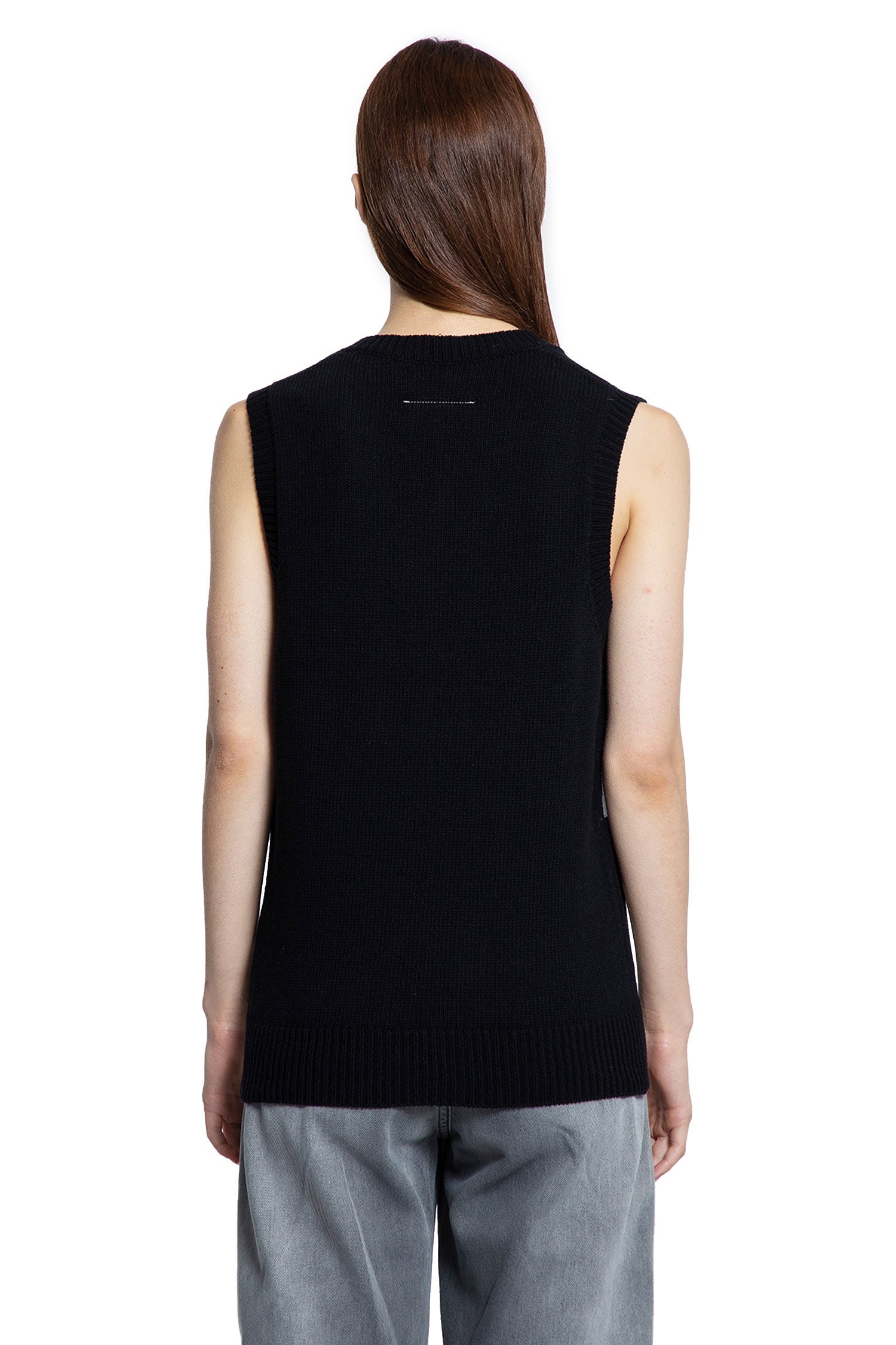 Taped Label Wool Vest