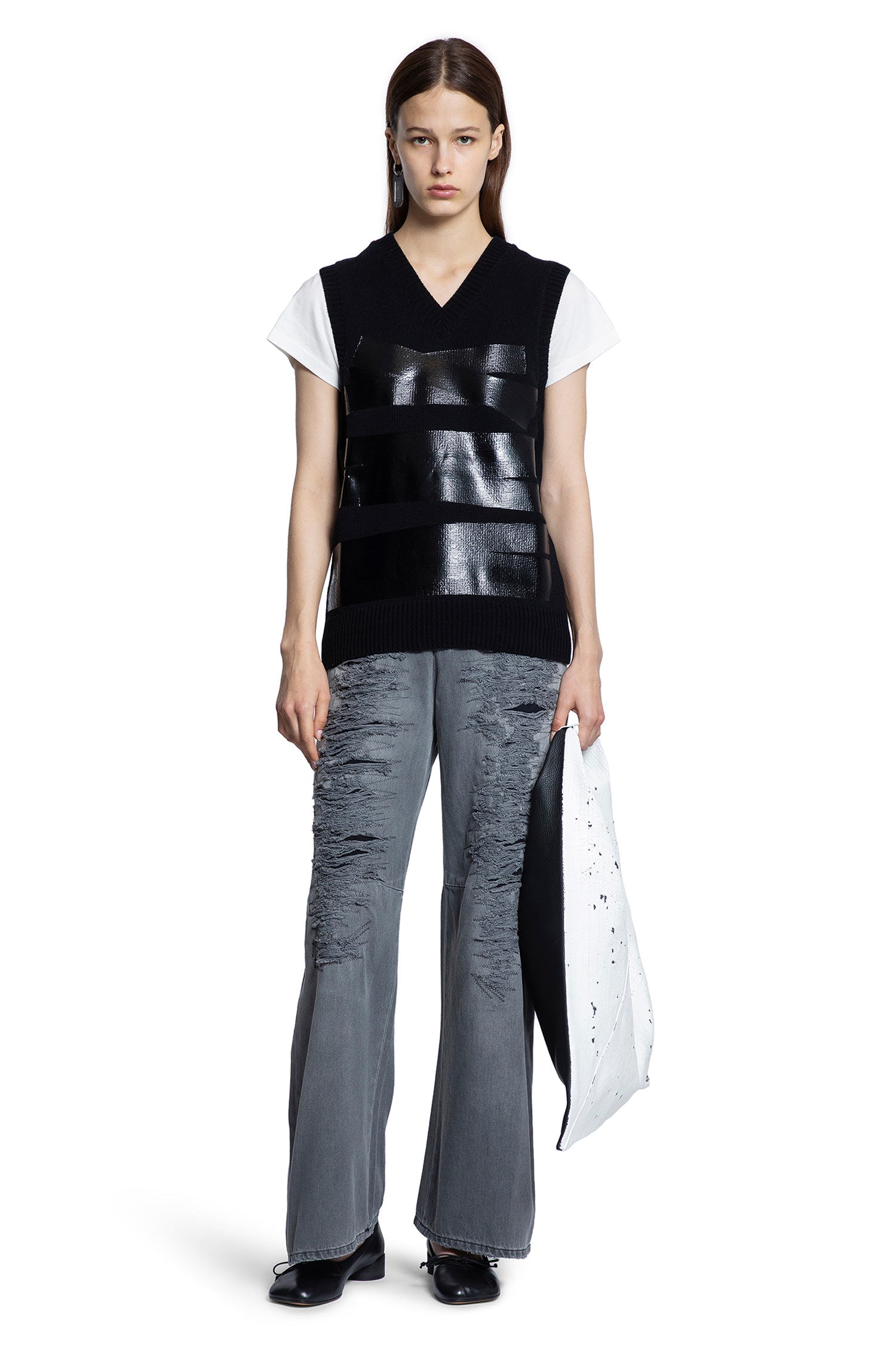 Taped Label Wool Vest