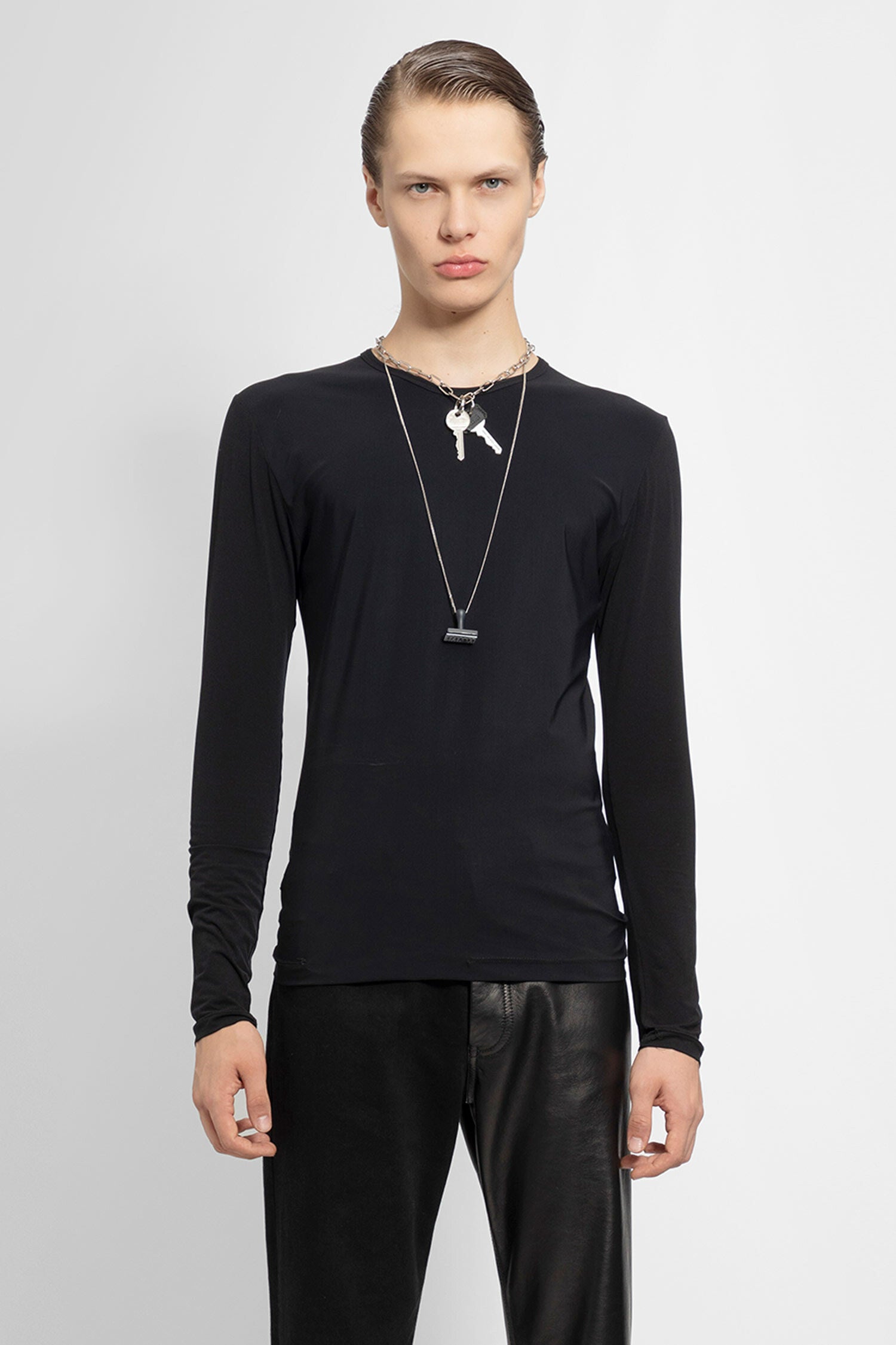 MM6 MAISON MARGIELA MAN BLACK T-SHIRTS - MM6 MAISON MARGIELA - T