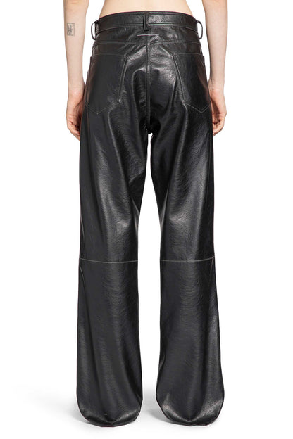 Straight Trousers in Faux Leather