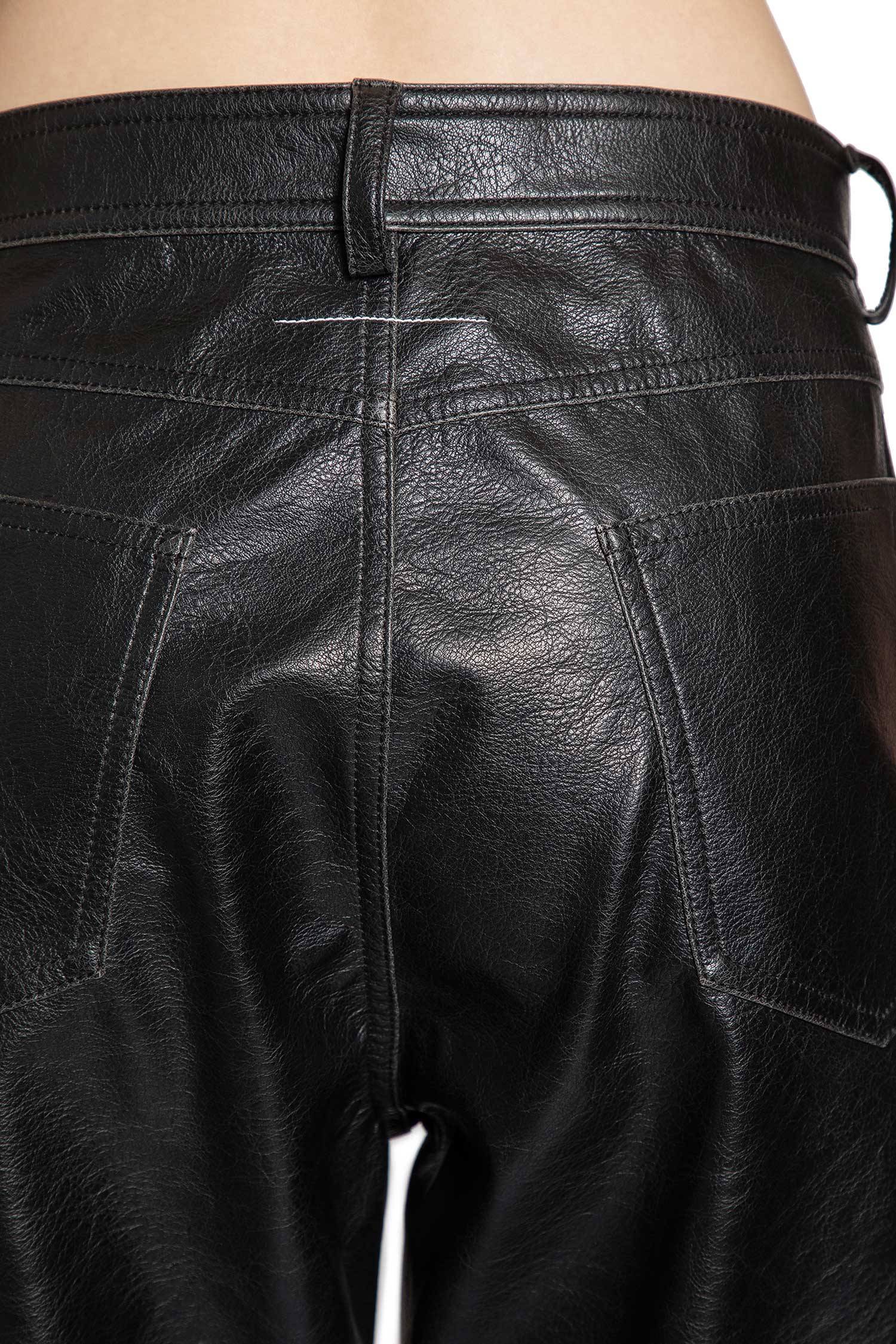 Straight Trousers in Faux Leather