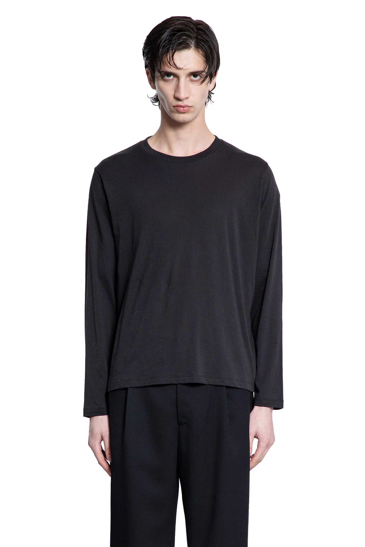 Cotton Jersey Long Sleeve T-Shirt - Antonioli.eu