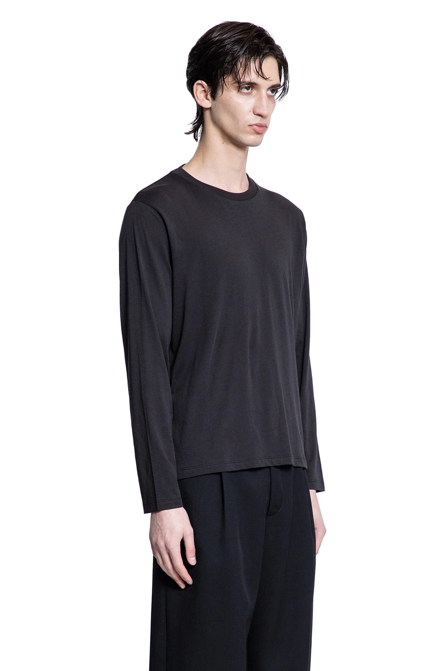 Cotton Jersey Long Sleeve T-Shirt - Antonioli.eu