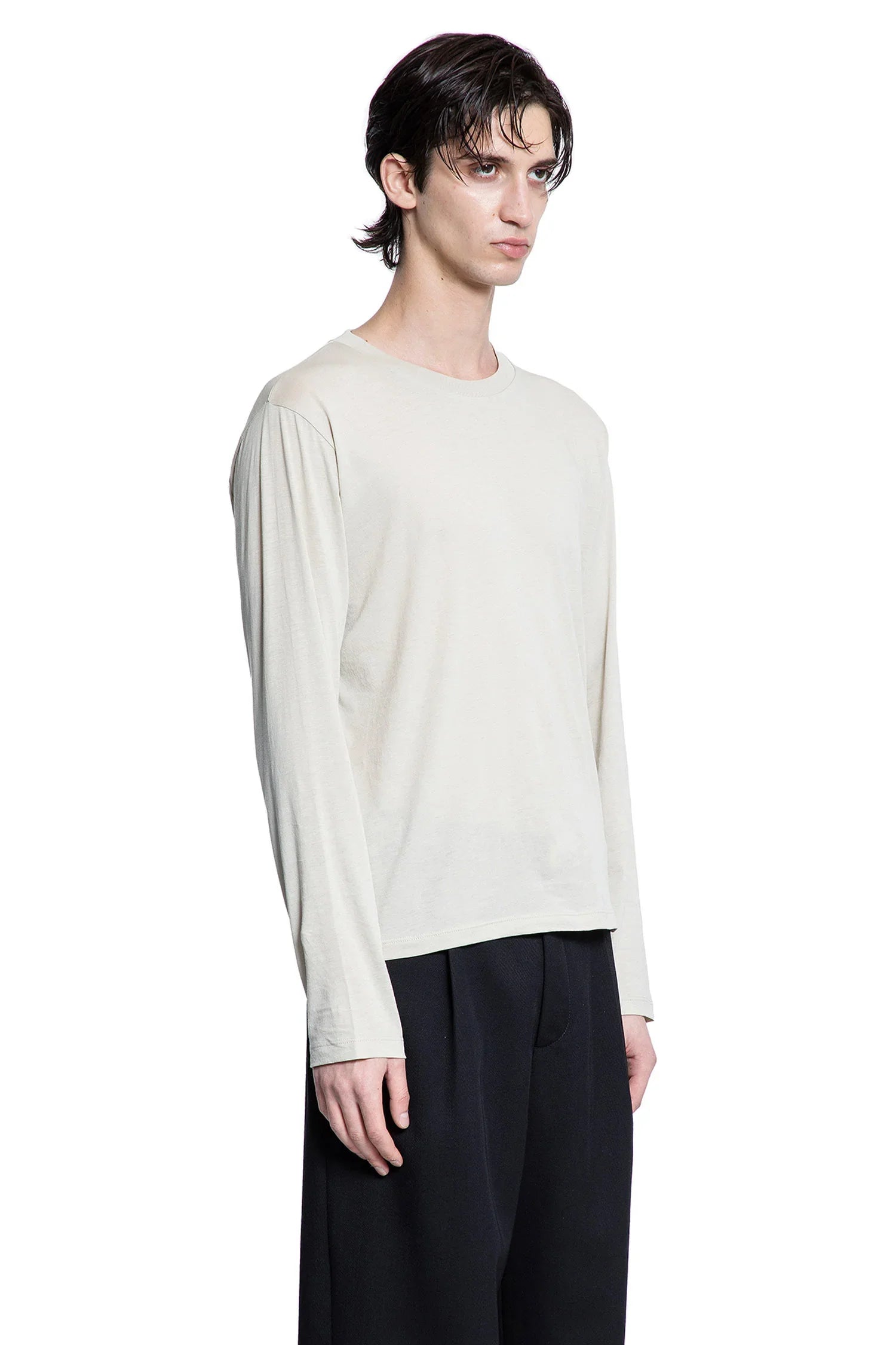 Cotton Jersey Long Sleeve T-Shirt - Antonioli.eu