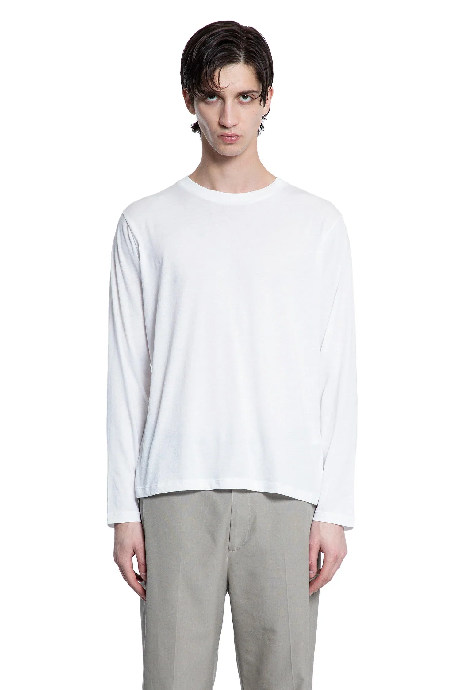Cotton Jersey Long Sleeve T-Shirt - Antonioli.eu