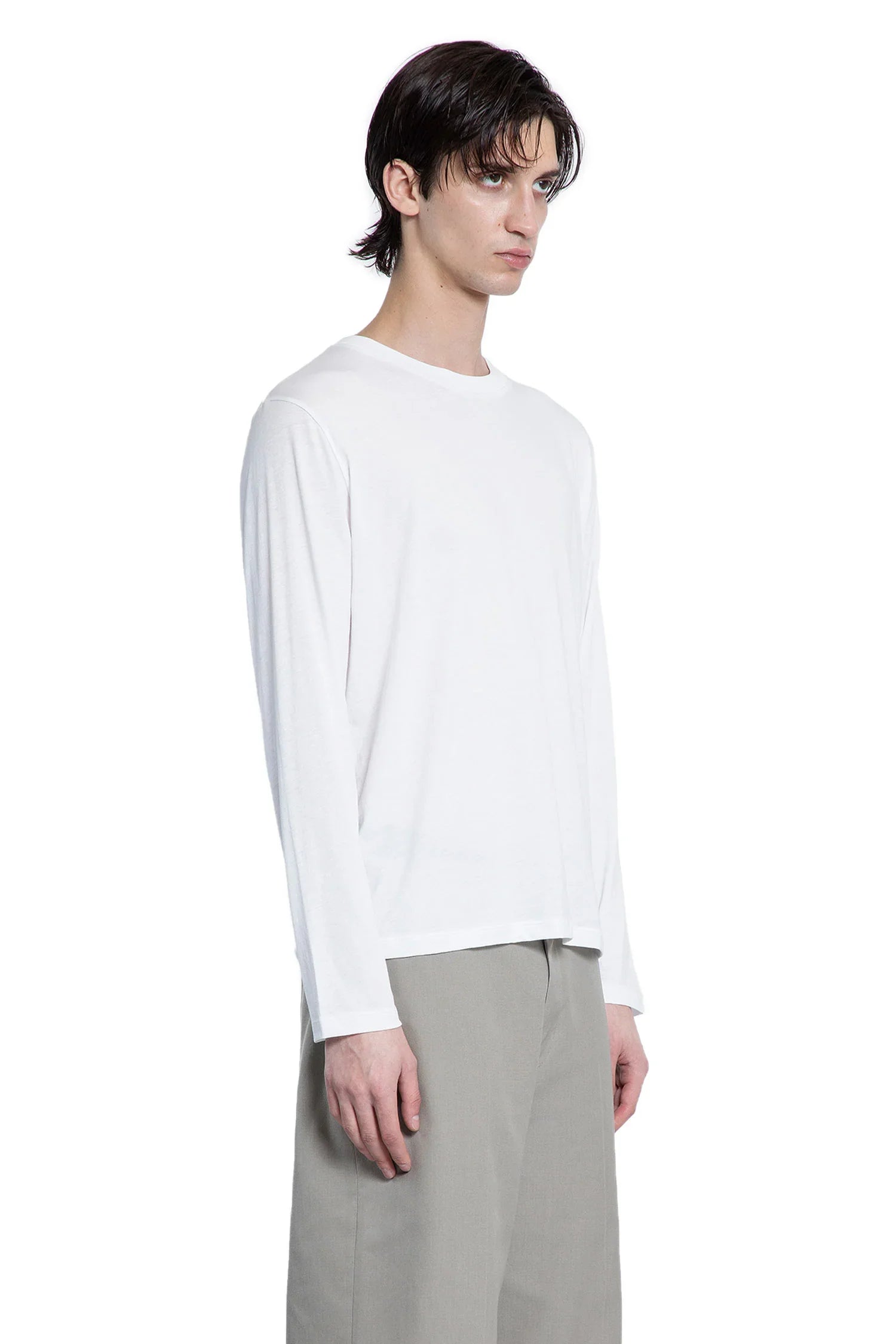 Cotton Jersey Long Sleeve T-Shirt - Antonioli.eu