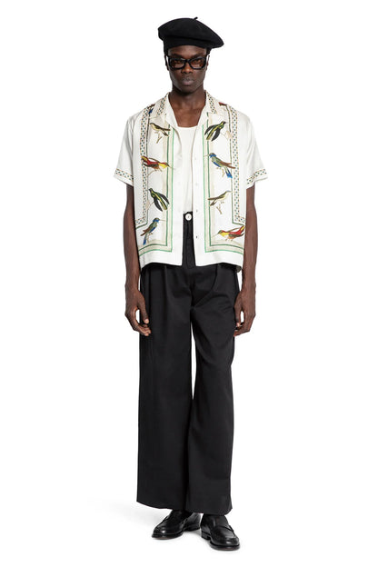 Bird Print Silk Twill Shirt - Antonioli.eu