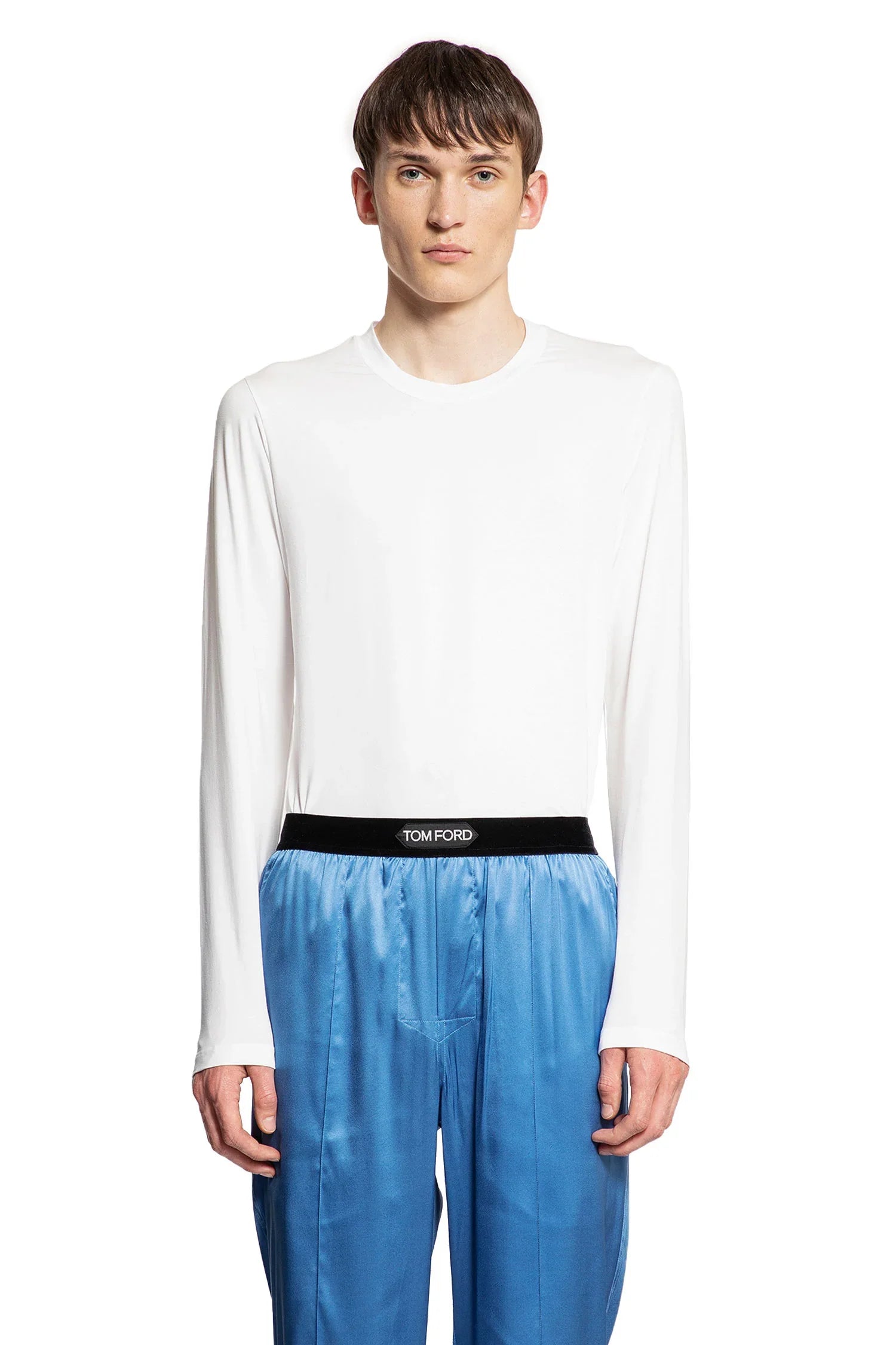 Cotton Modal Long Sleeve T-Shirt - Antonioli.eu
