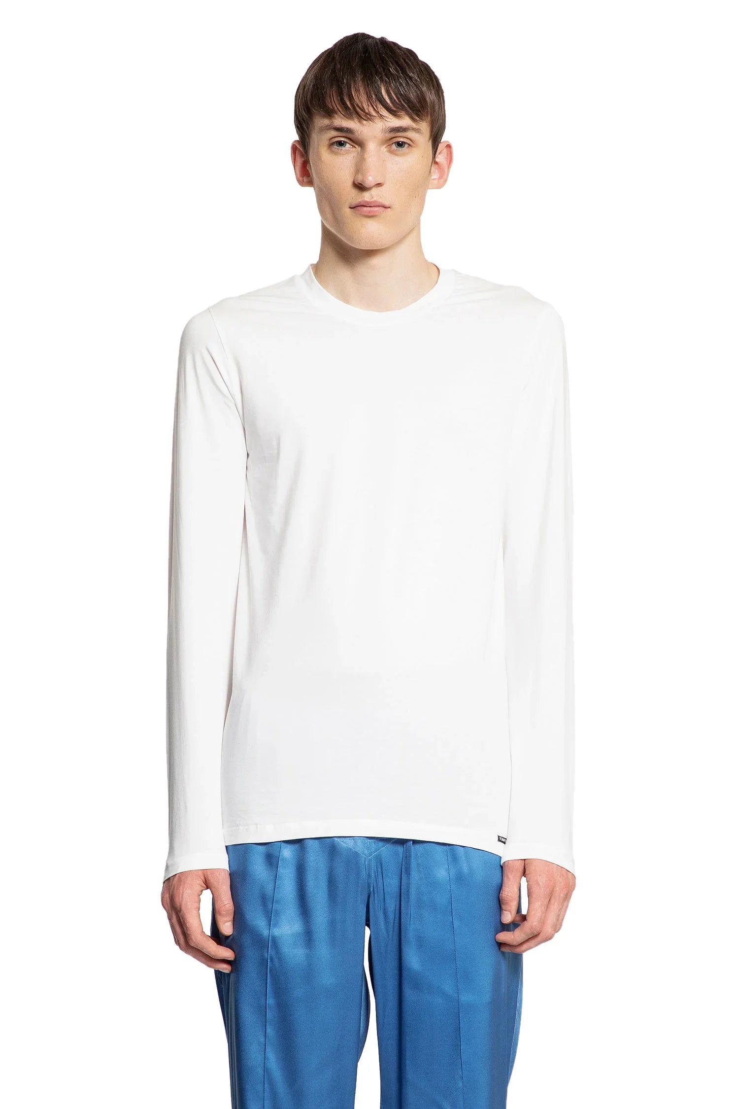 Cotton Modal Long Sleeve T-Shirt - Antonioli.eu