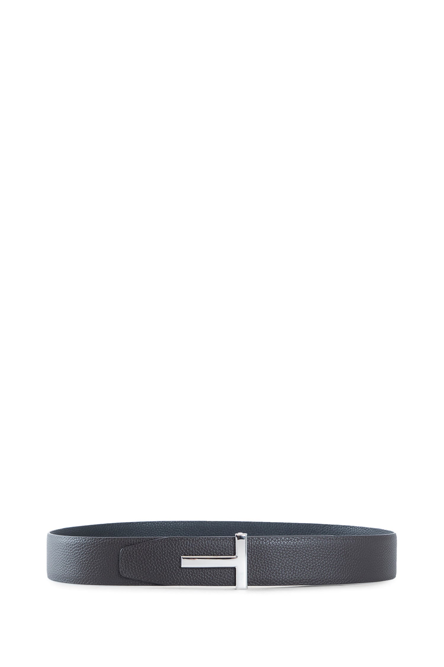 T Icon Belt in Grain Leather