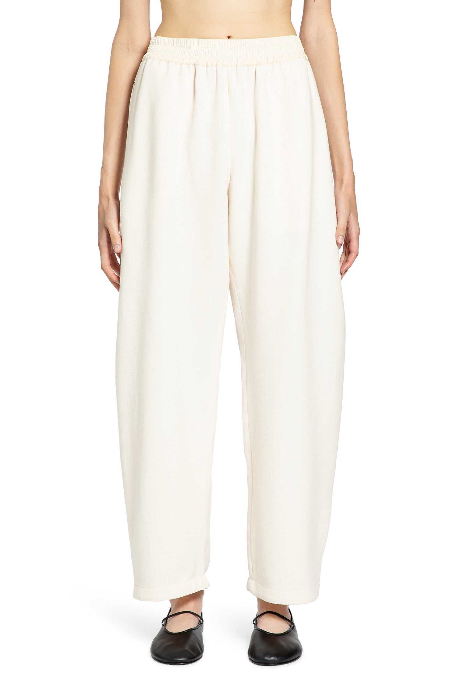 STUDIO NICHOLSON WOMAN OFF-WHITE TROUSERS