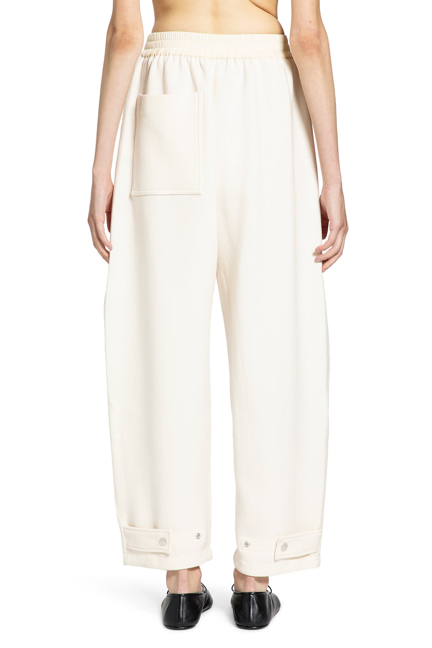 STUDIO NICHOLSON WOMAN OFF-WHITE TROUSERS