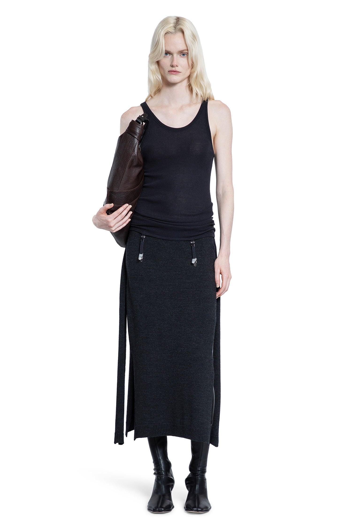Sleeveless Tank Top with Suspenders